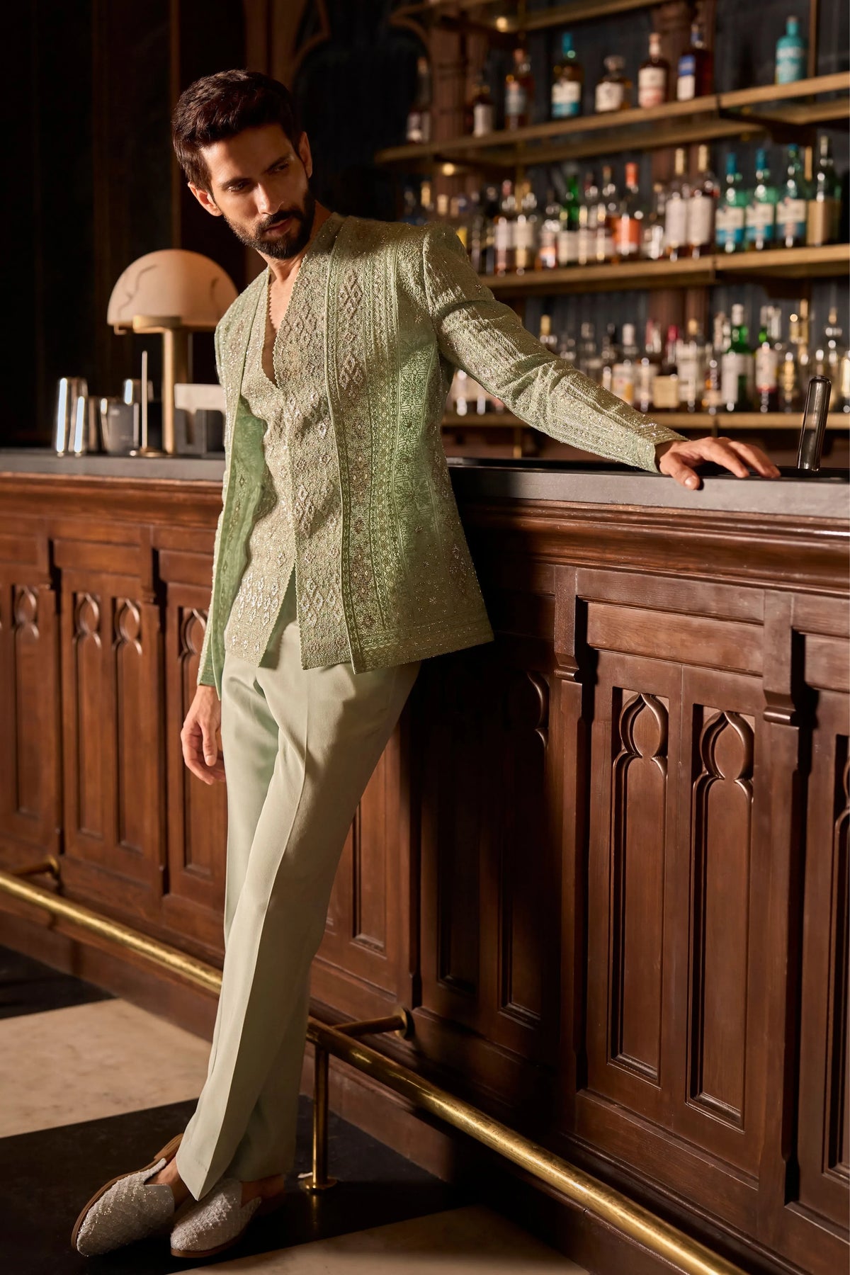 Silence in sage jacket set