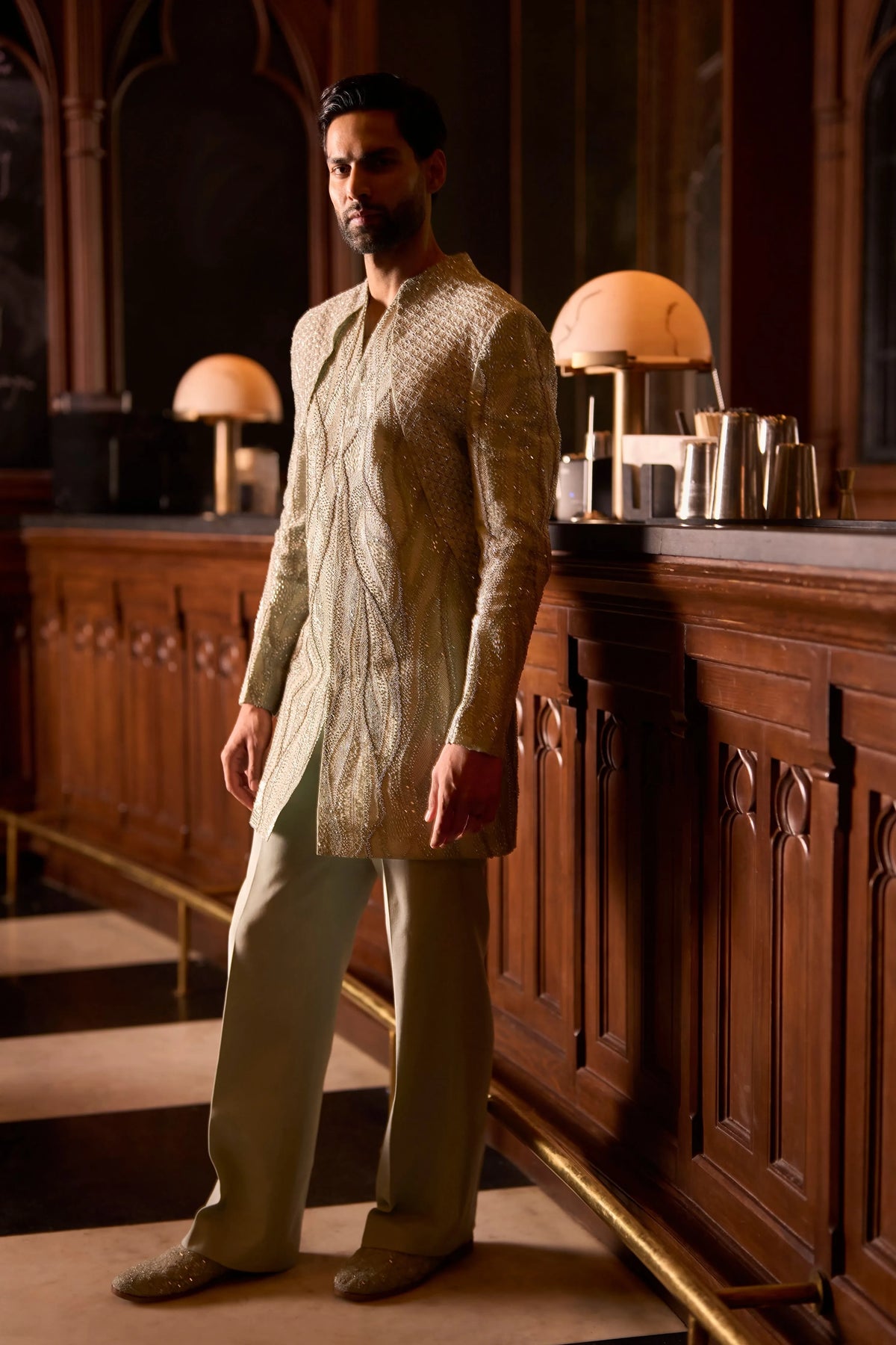 Liquid botanica Sherwani set