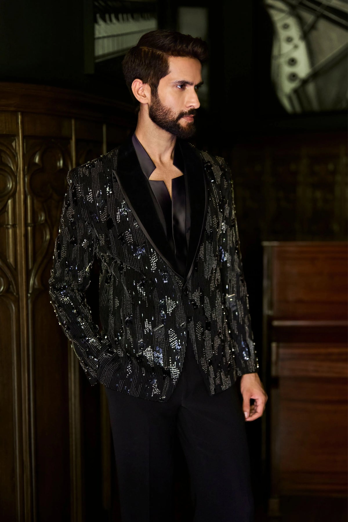 Midnight Monarch Blazer set