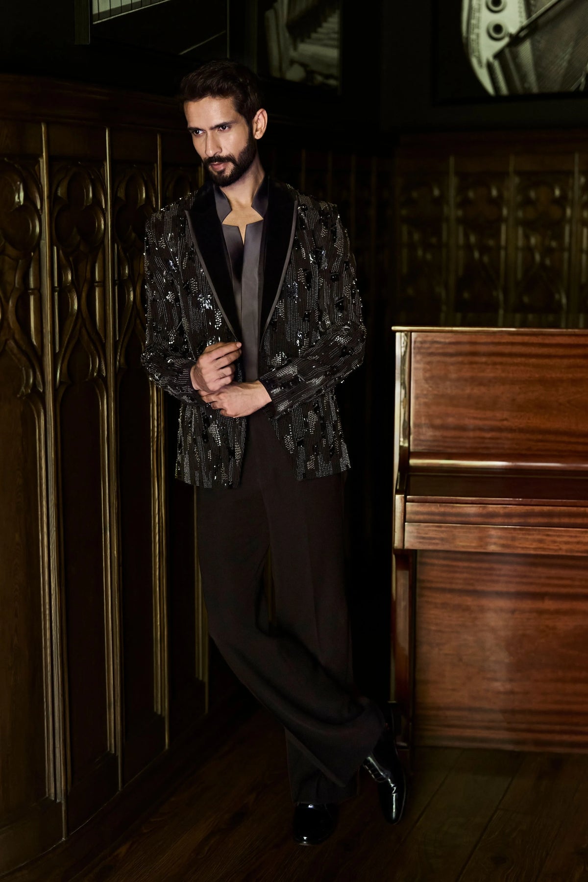 Midnight Monarch Blazer set