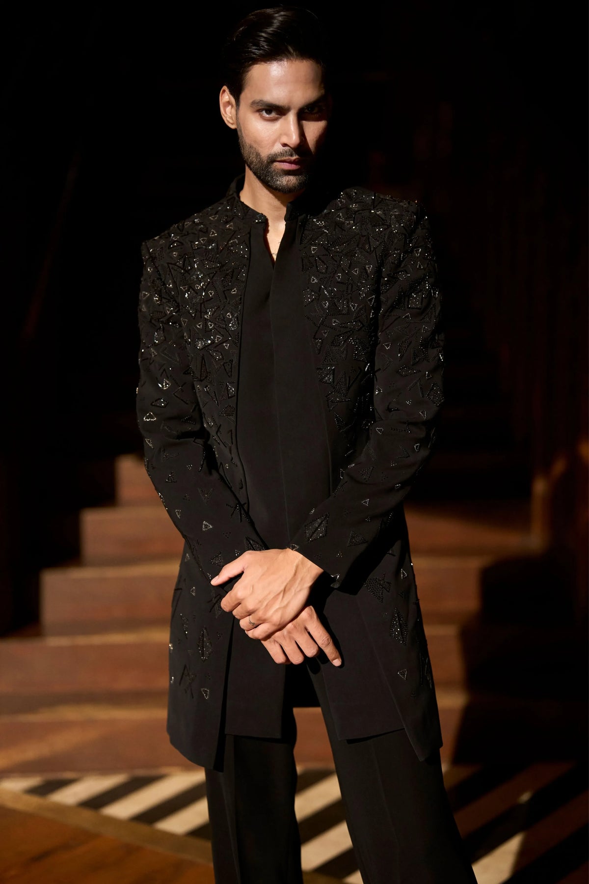 Imperia black sherwani set