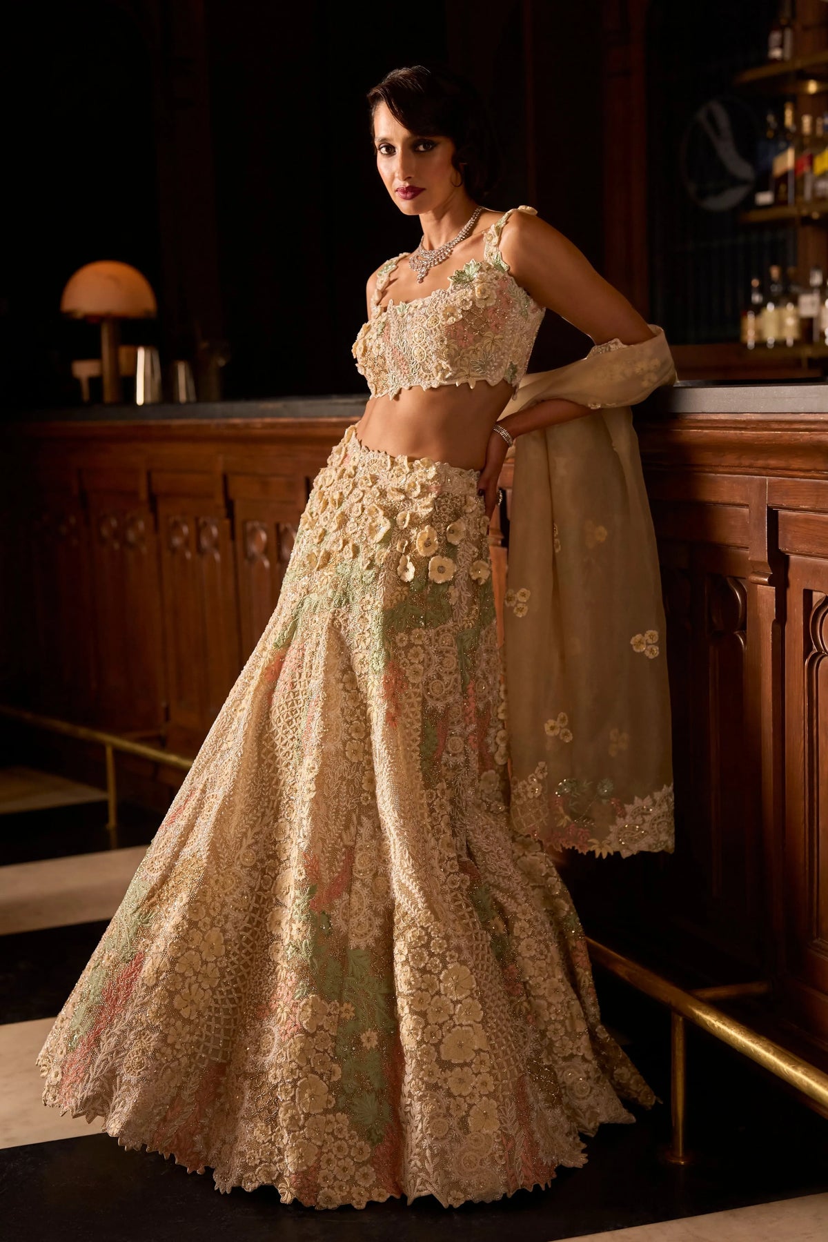 Amber Blossom Lehenga Set