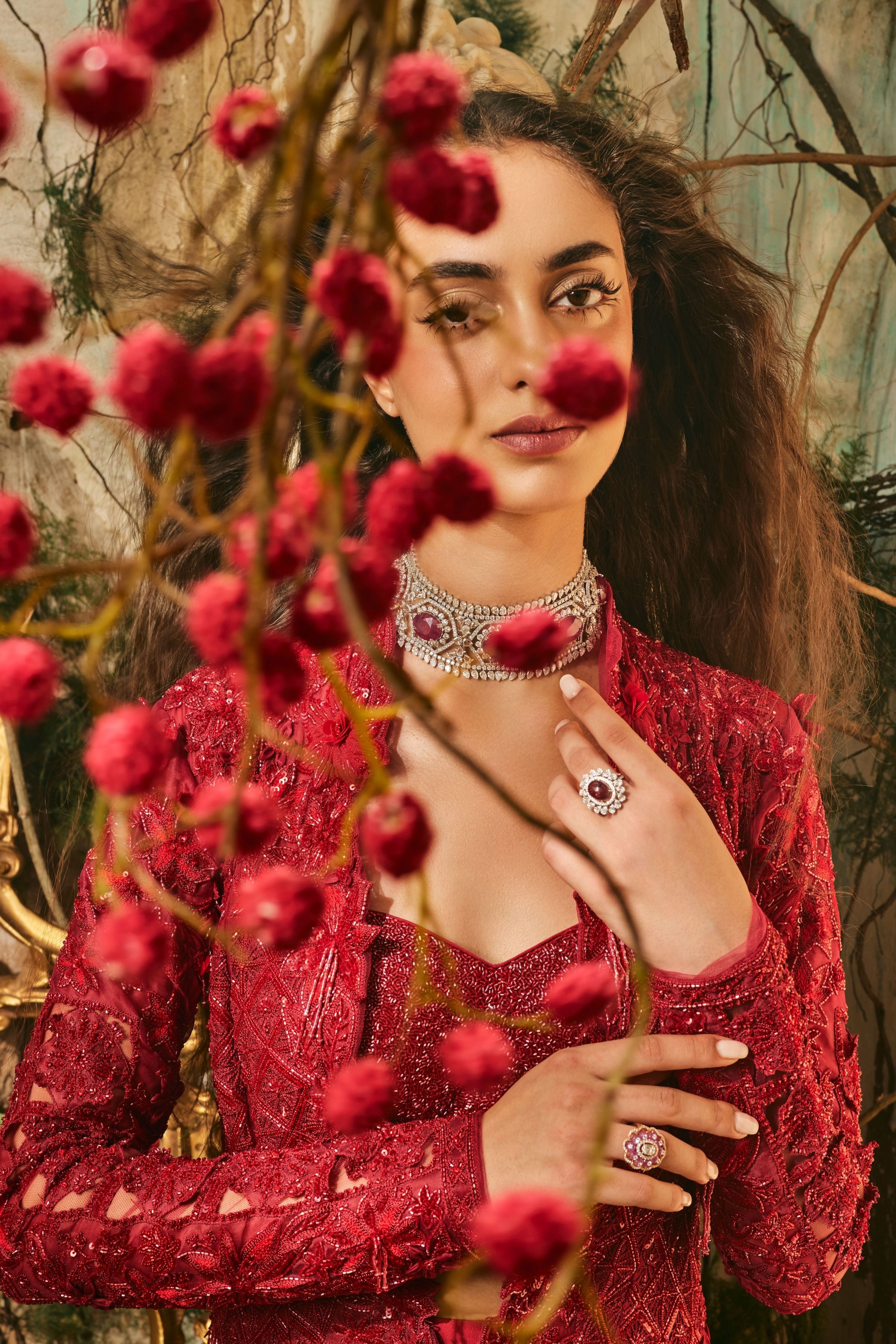 Imperial red Jacket set