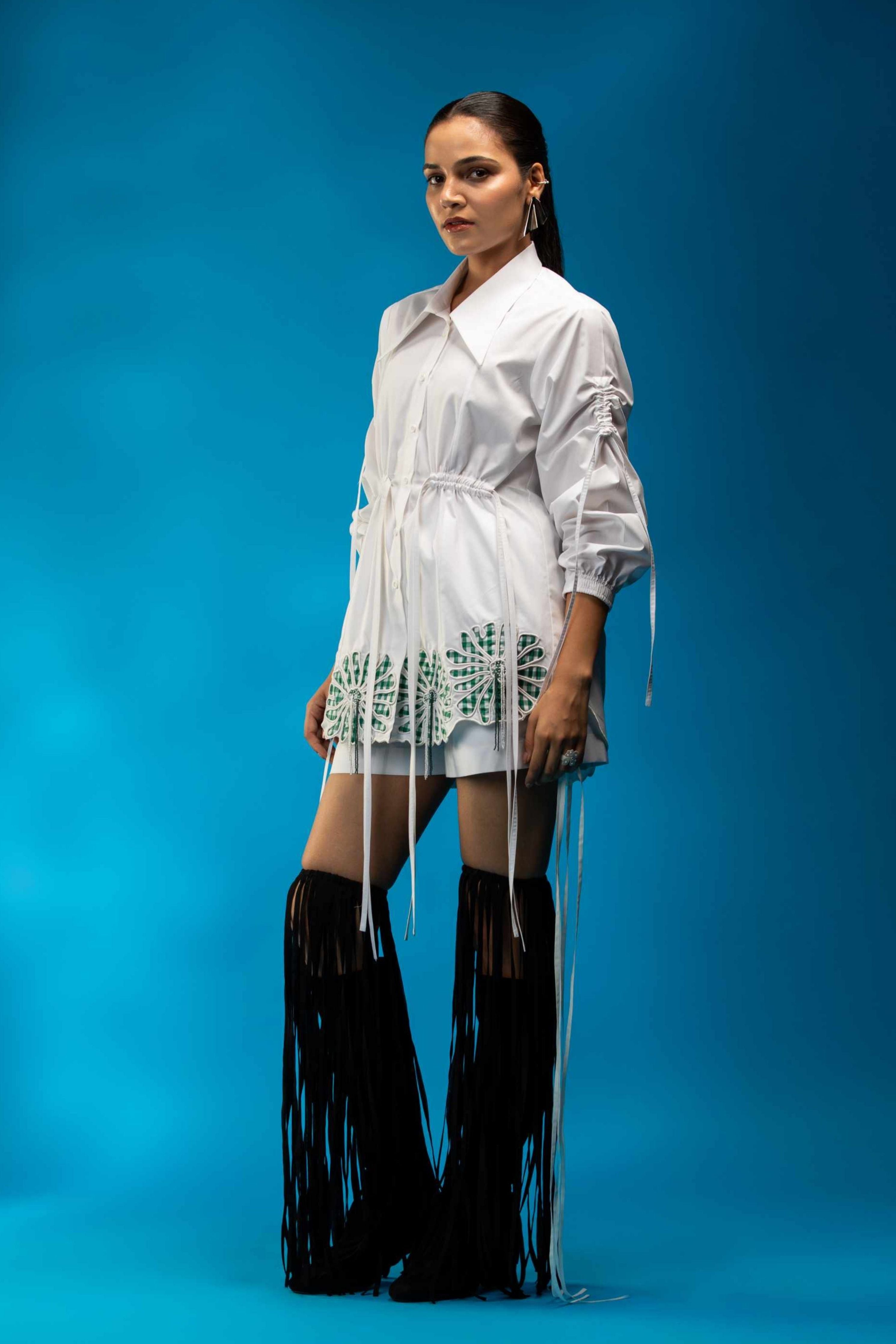 Verbena Applique Embroidered Hem