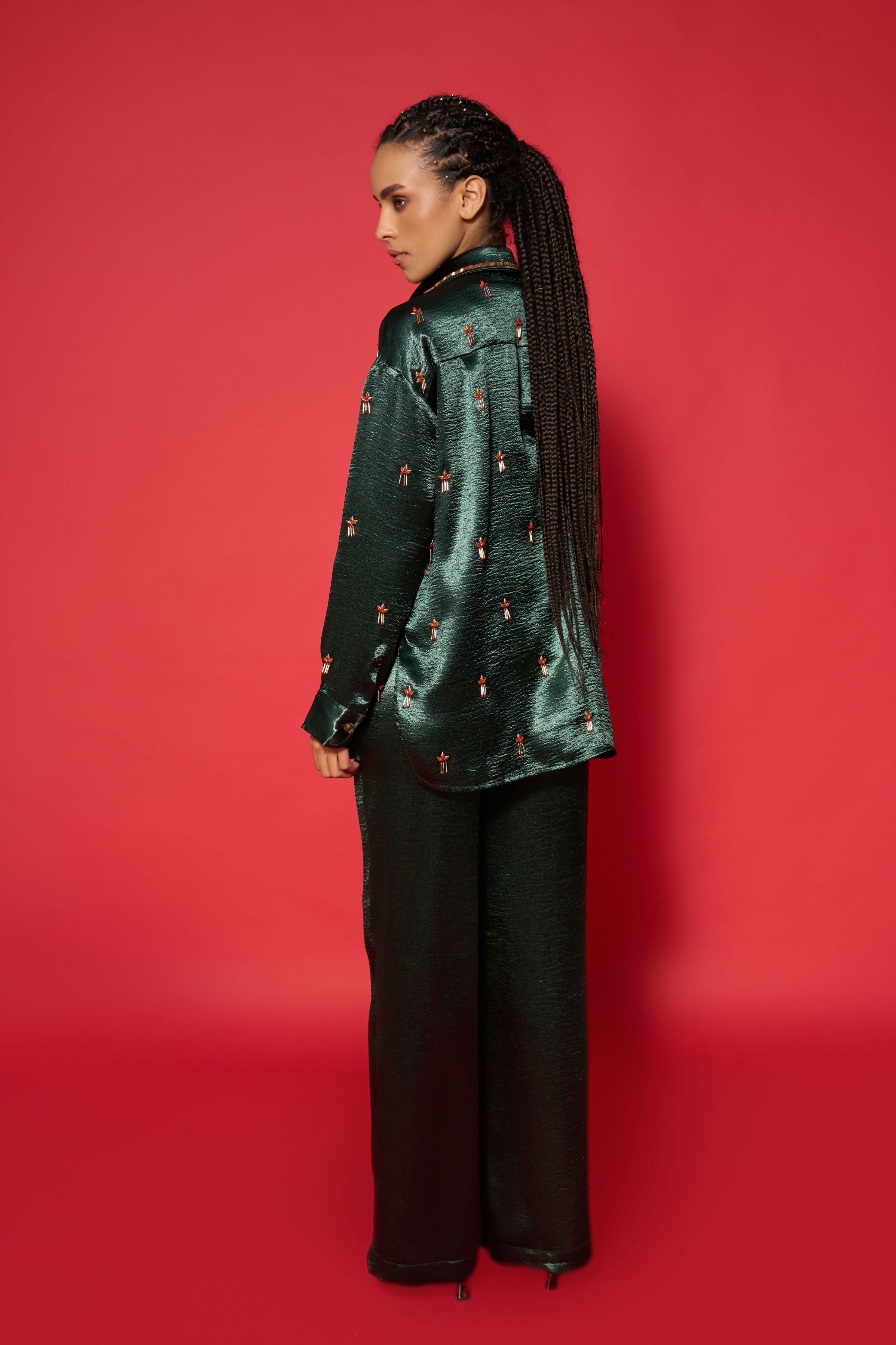 Elka Embroidered Shirt with Pants