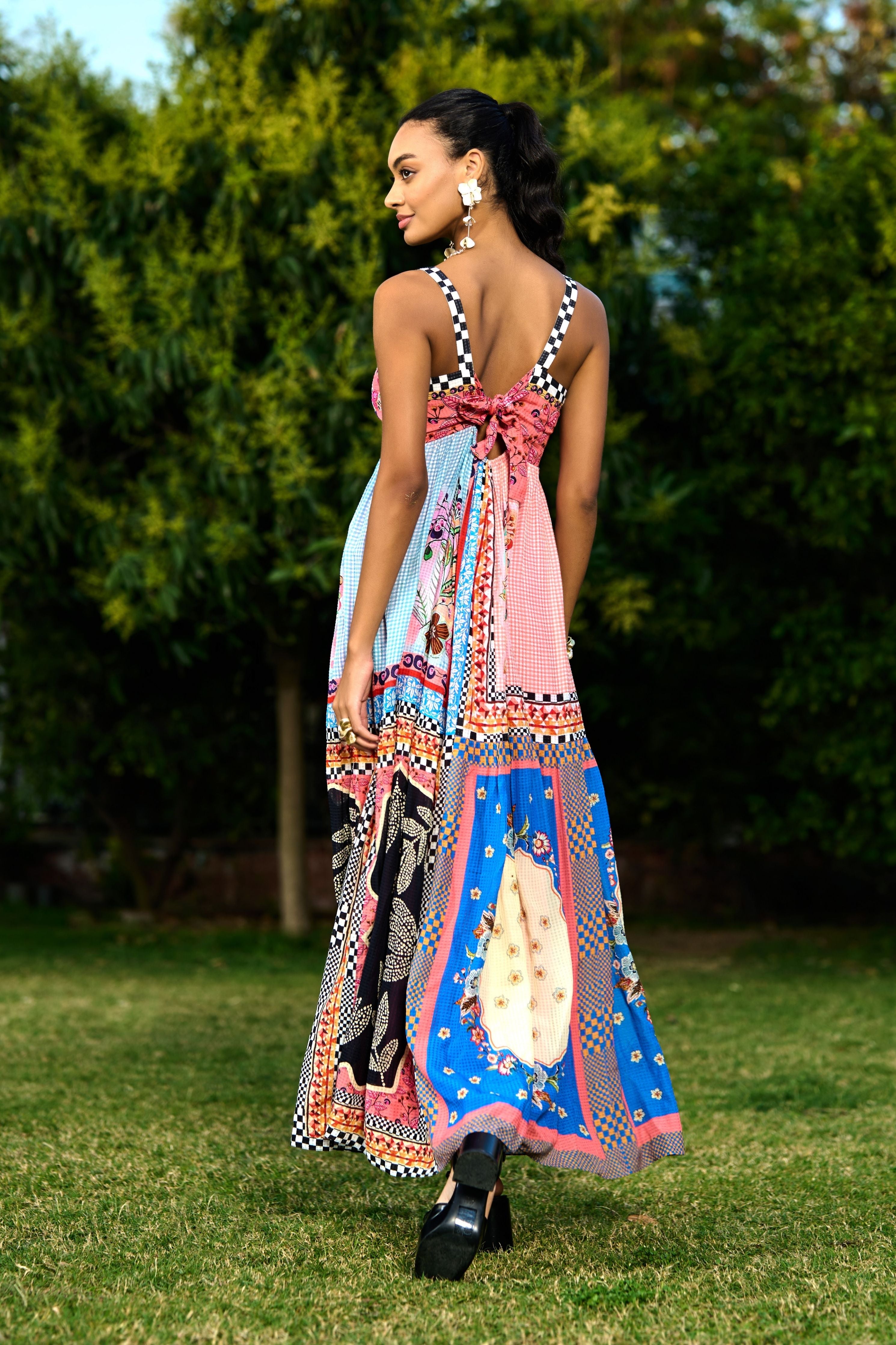 Aarna beaded Spaghetti Dress