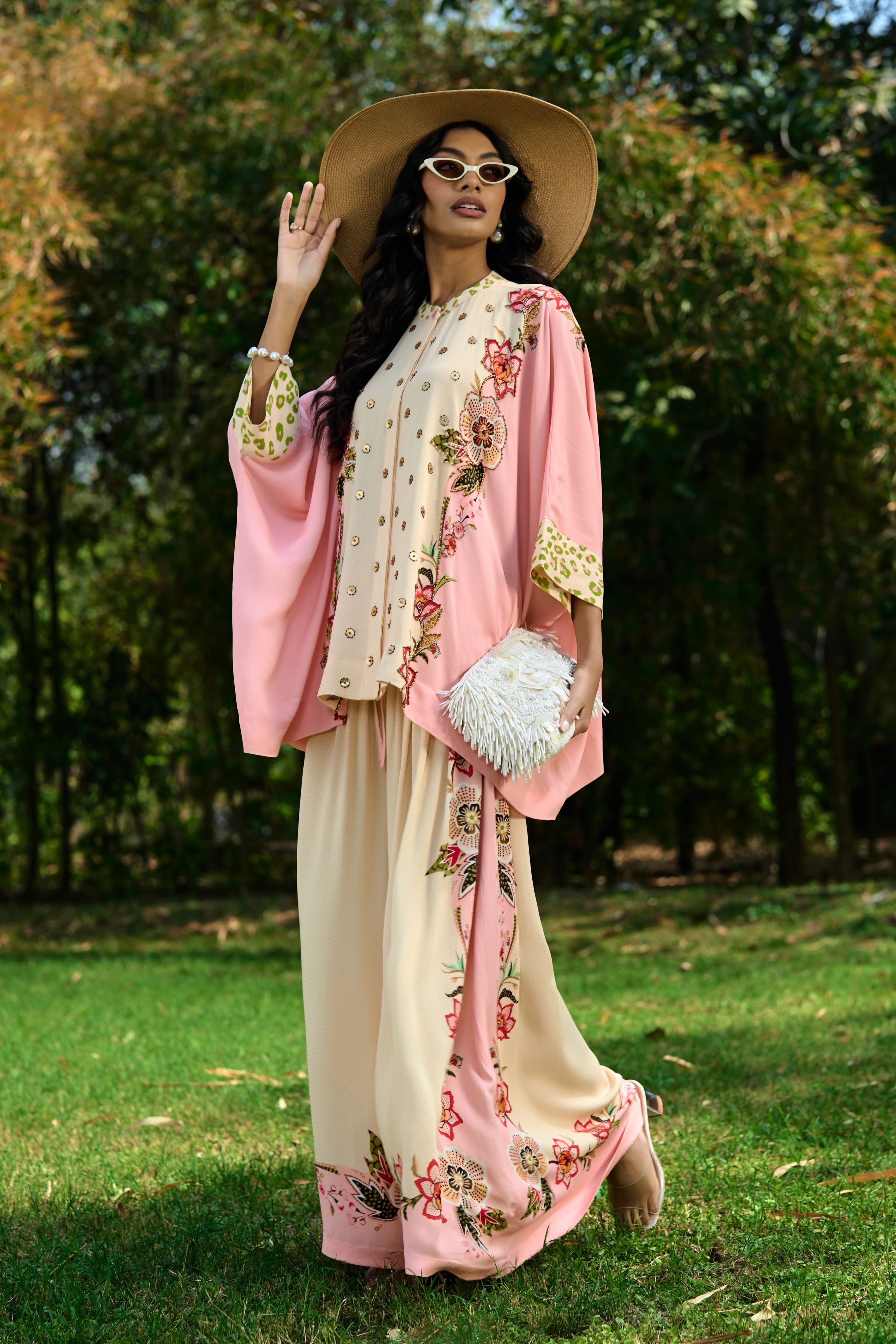 Percy Embroidered Cape with Pants