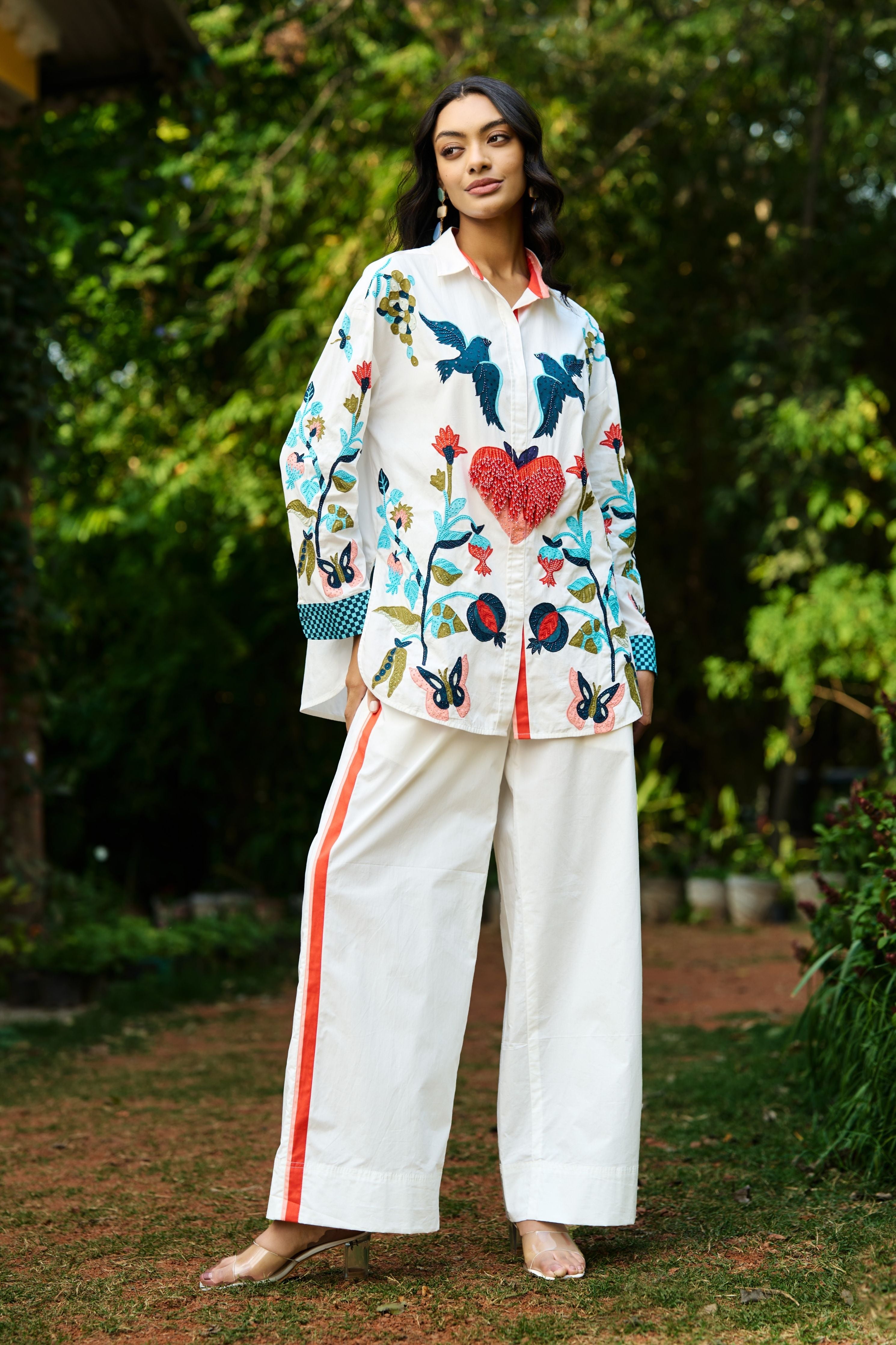 Nefeli embroidered Shirt with Pants