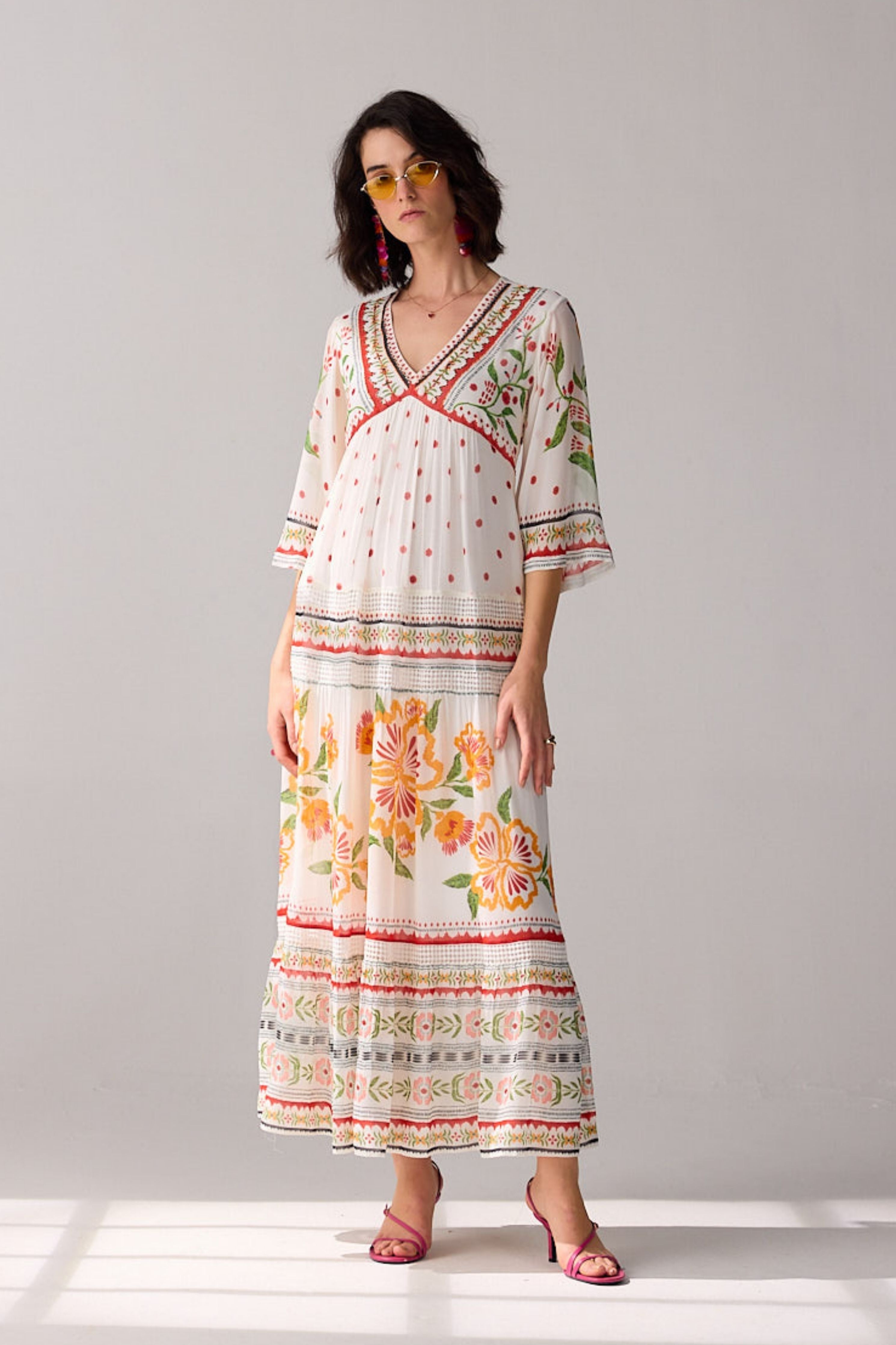 Delilah Embroidered Maxi Dress