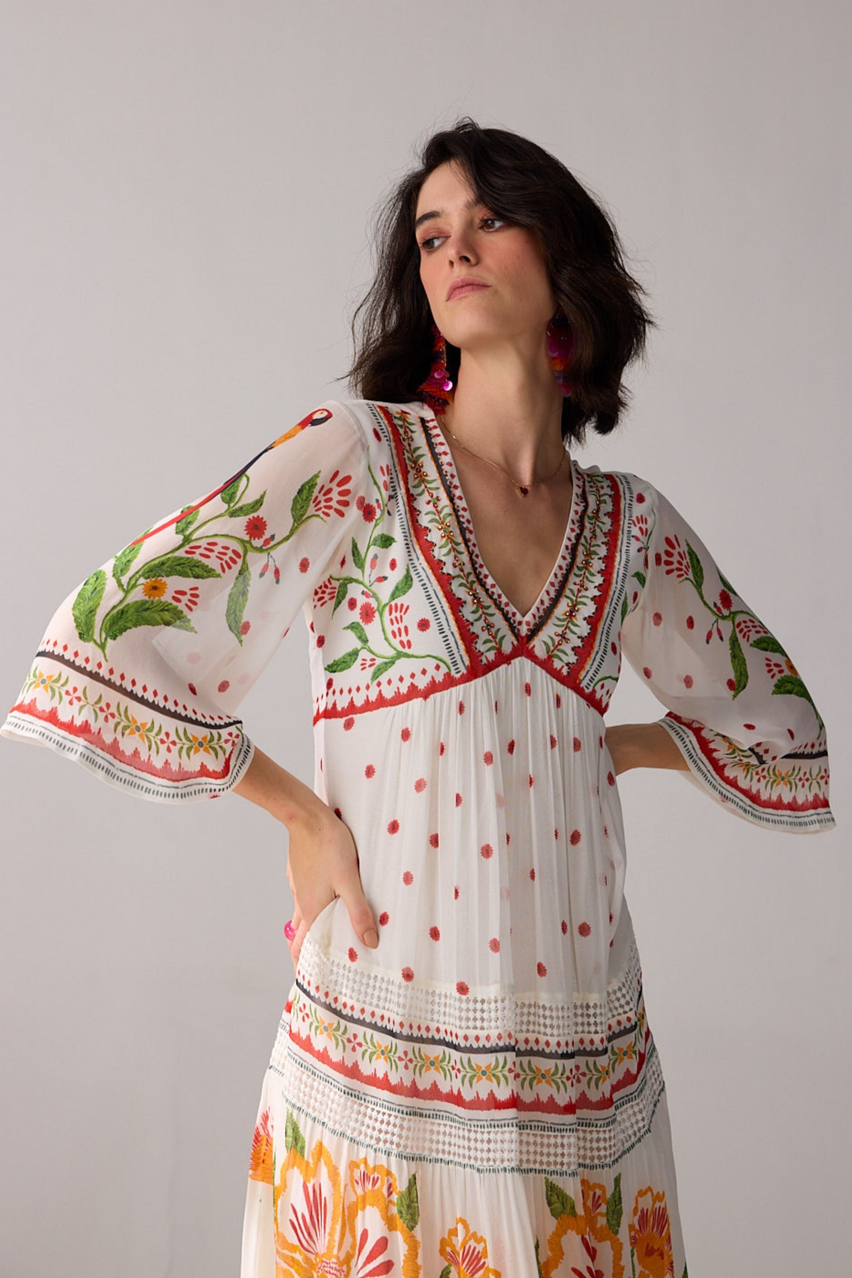 Delilah Embroidered Maxi Dress
