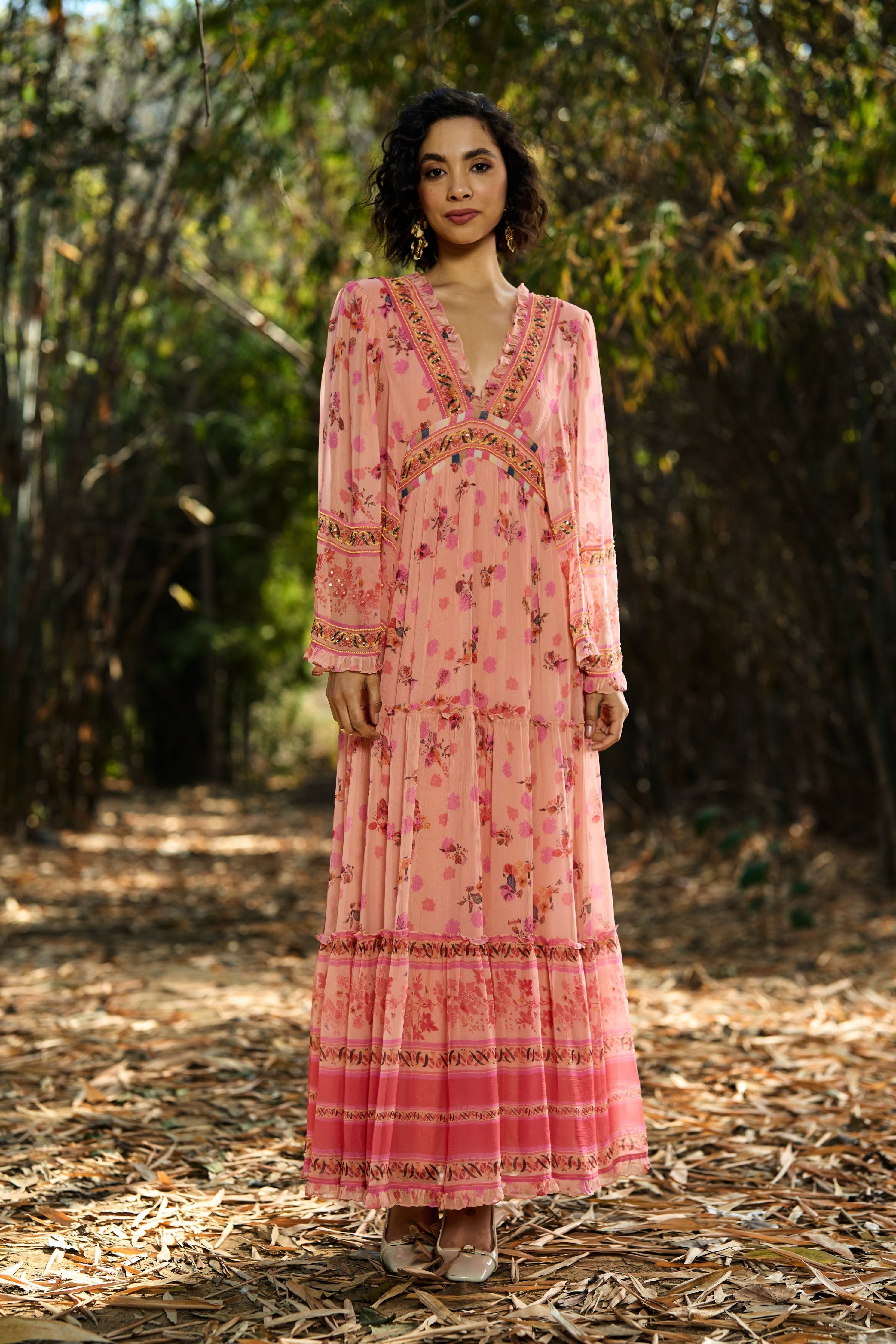 Joly Embroidered Maxi Dress