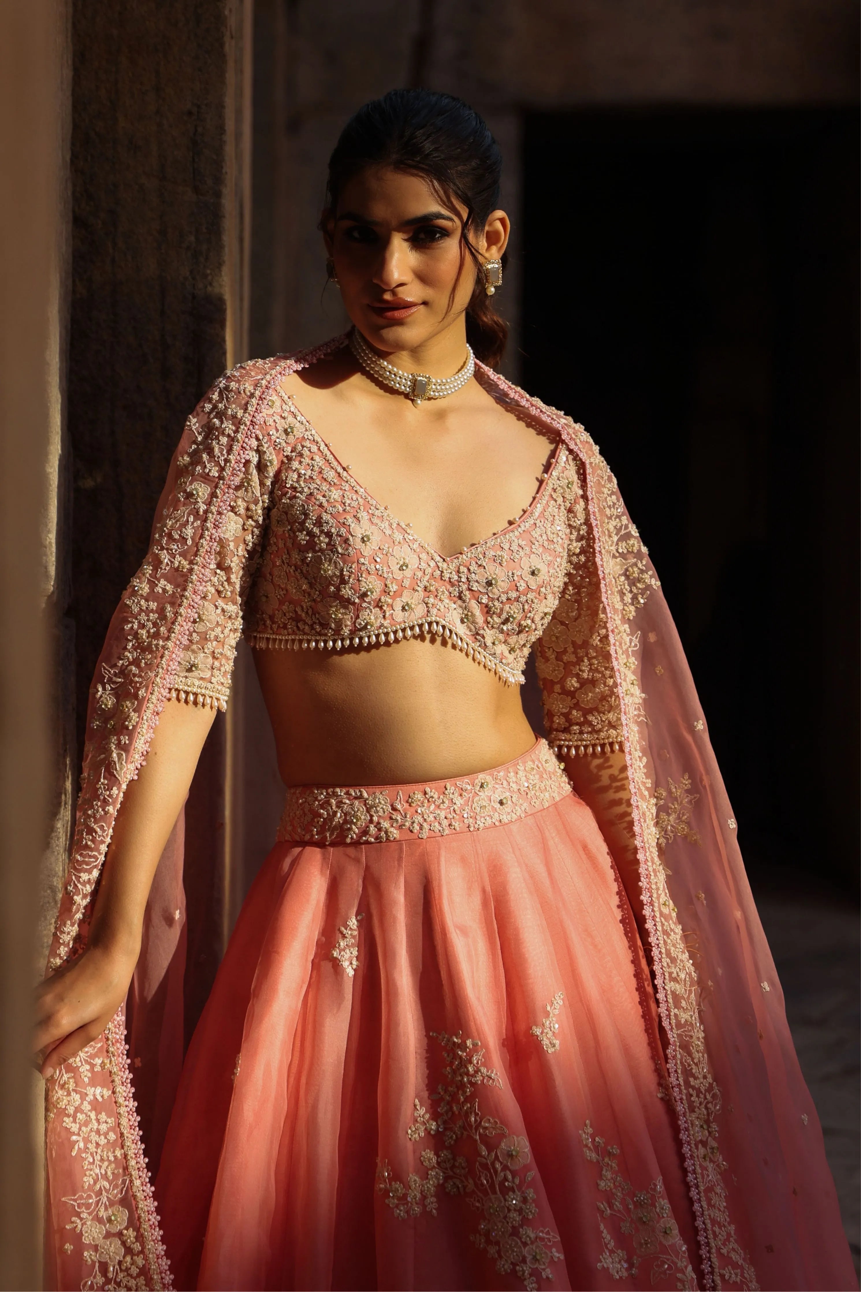 Vaayu Pink Guldasta Lehenga Set