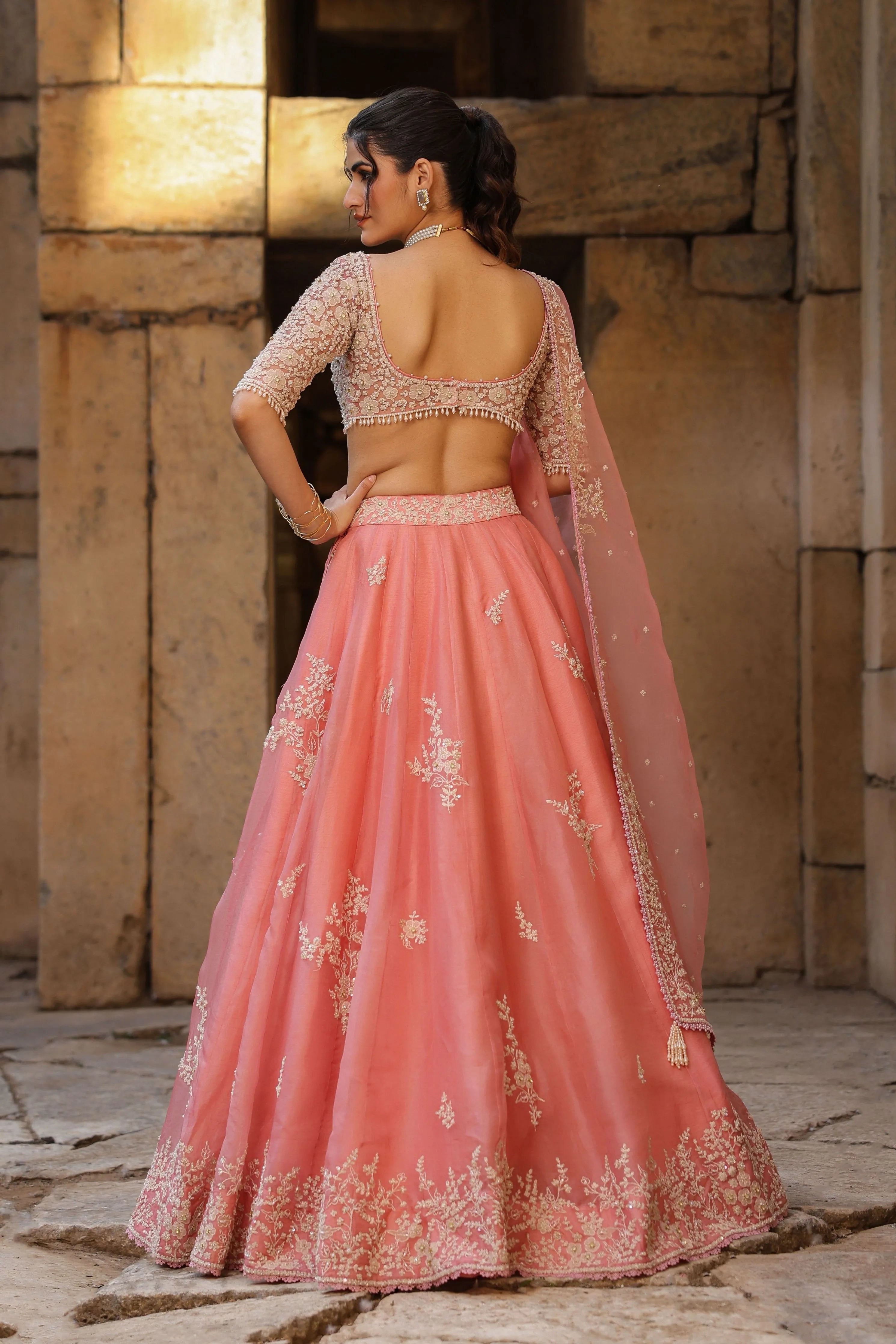 Vaayu Pink Guldasta Lehenga Set
