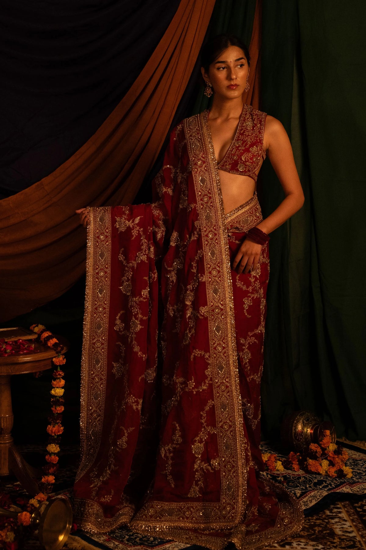 Surkhi Abha Saree Set