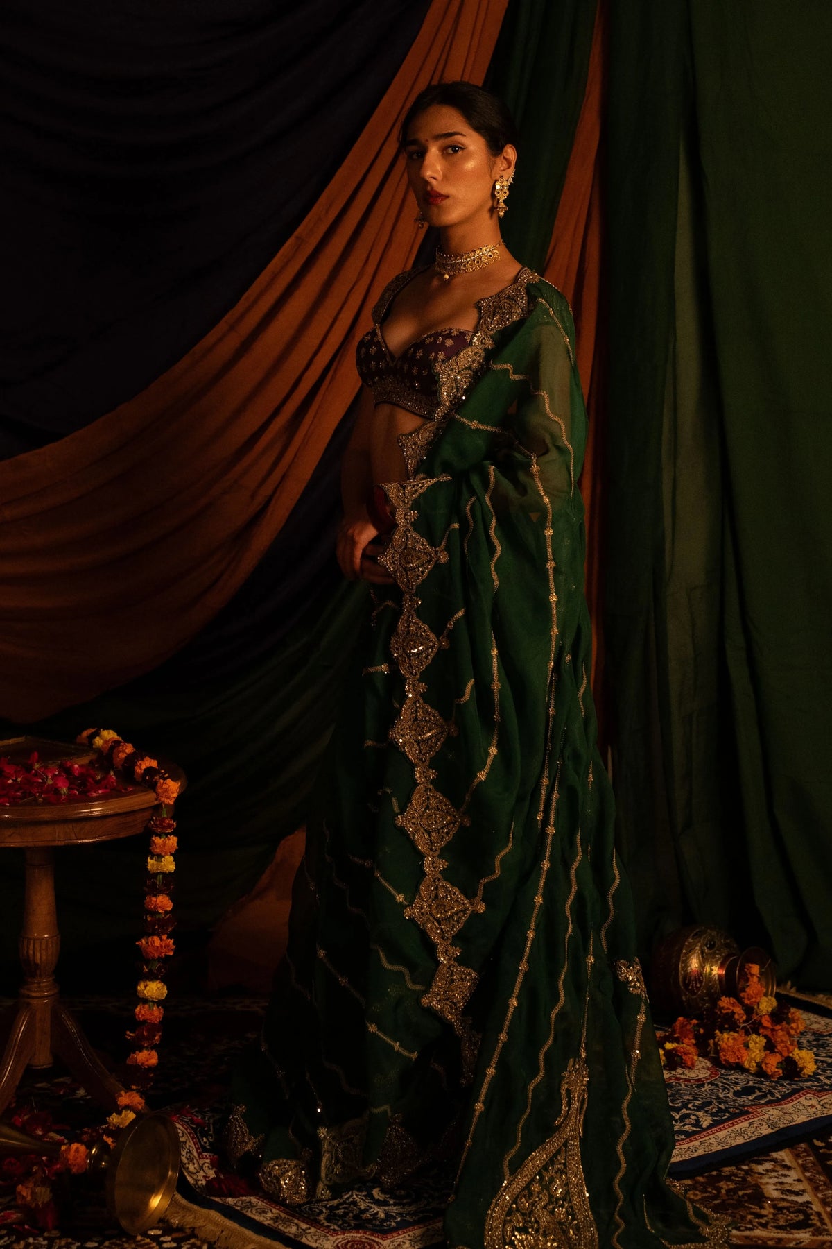Mayur Rang Saree Set