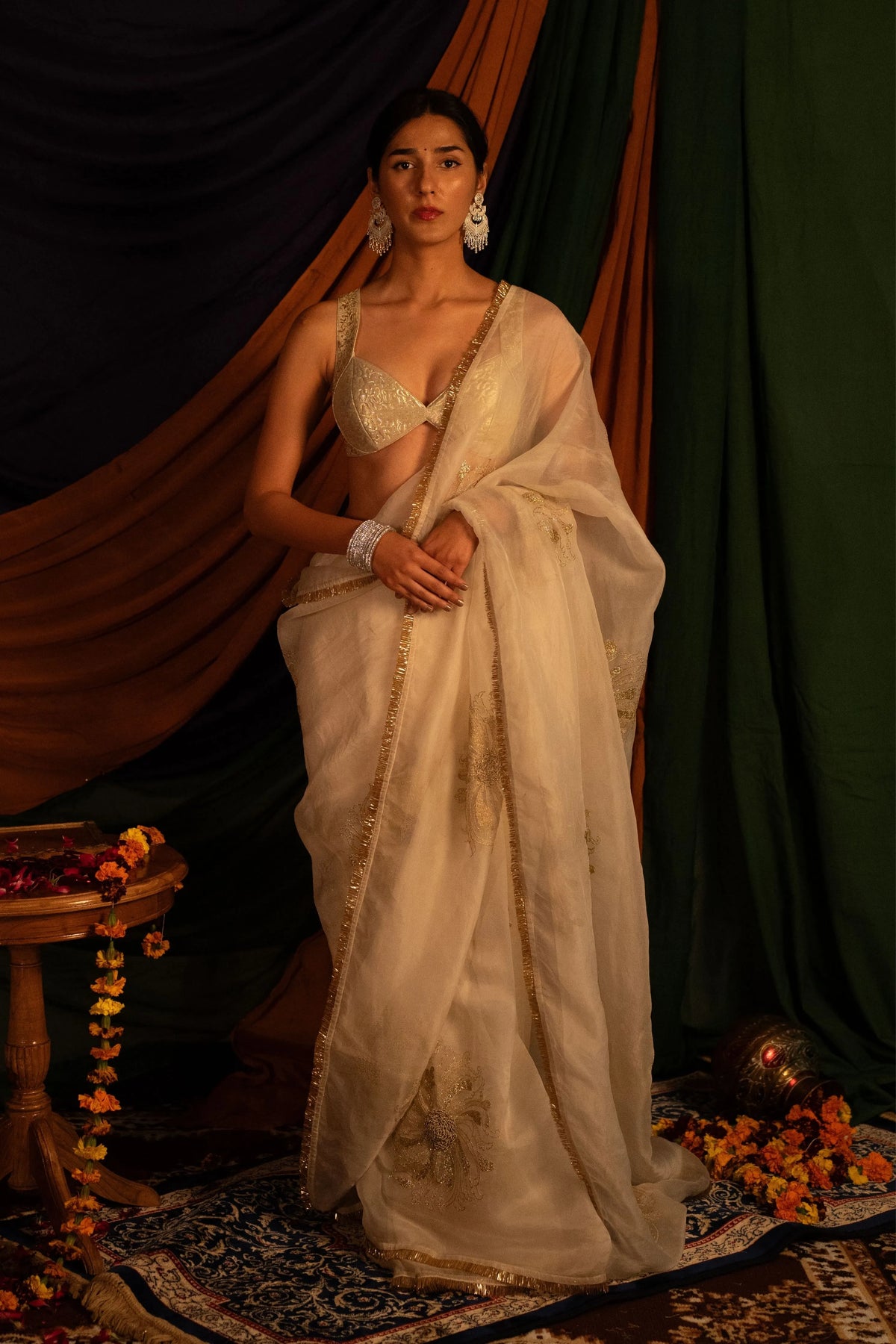 Shubhra Prabha Saree Set
