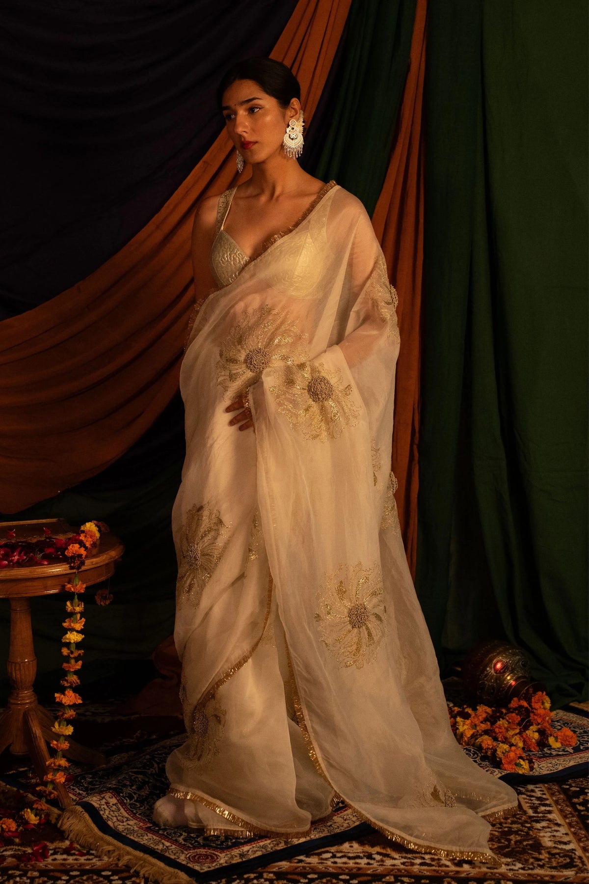 Shubhra Prabha Saree Set