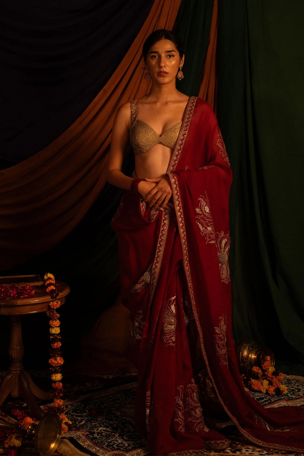 Rakt Prabha Saree Set
