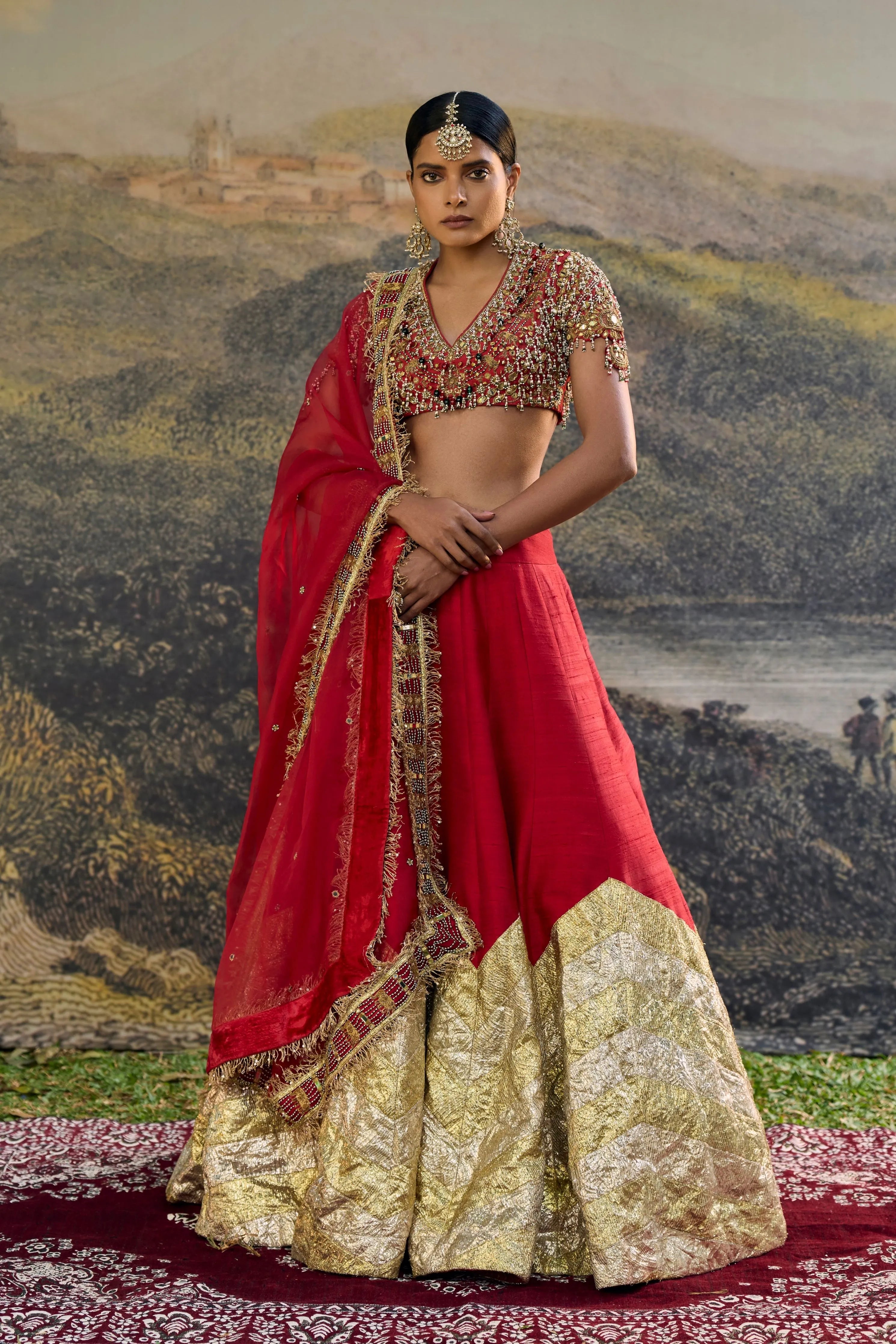 Lalima Jadau Lehenga Set