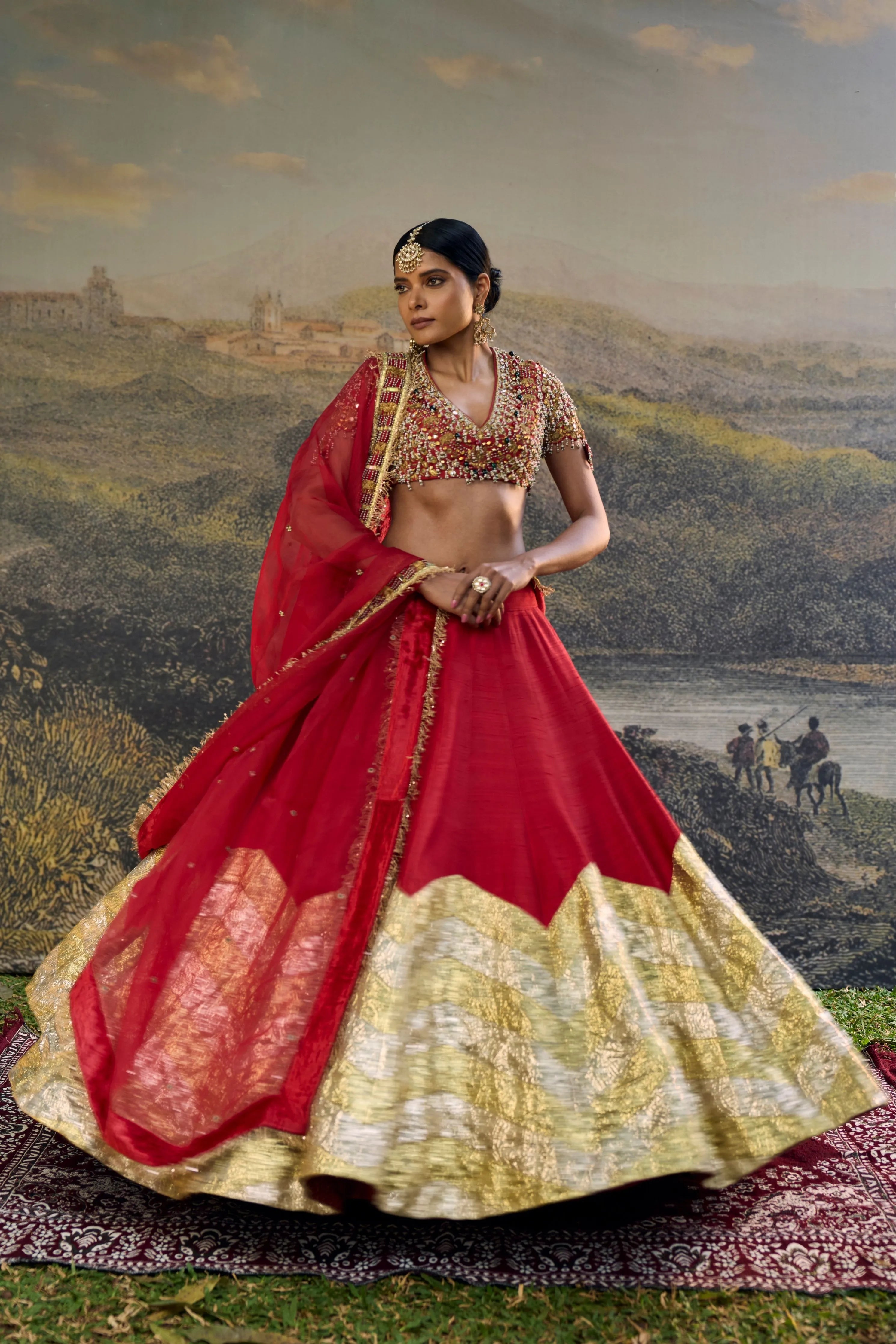 Lalima Jadau Lehenga Set