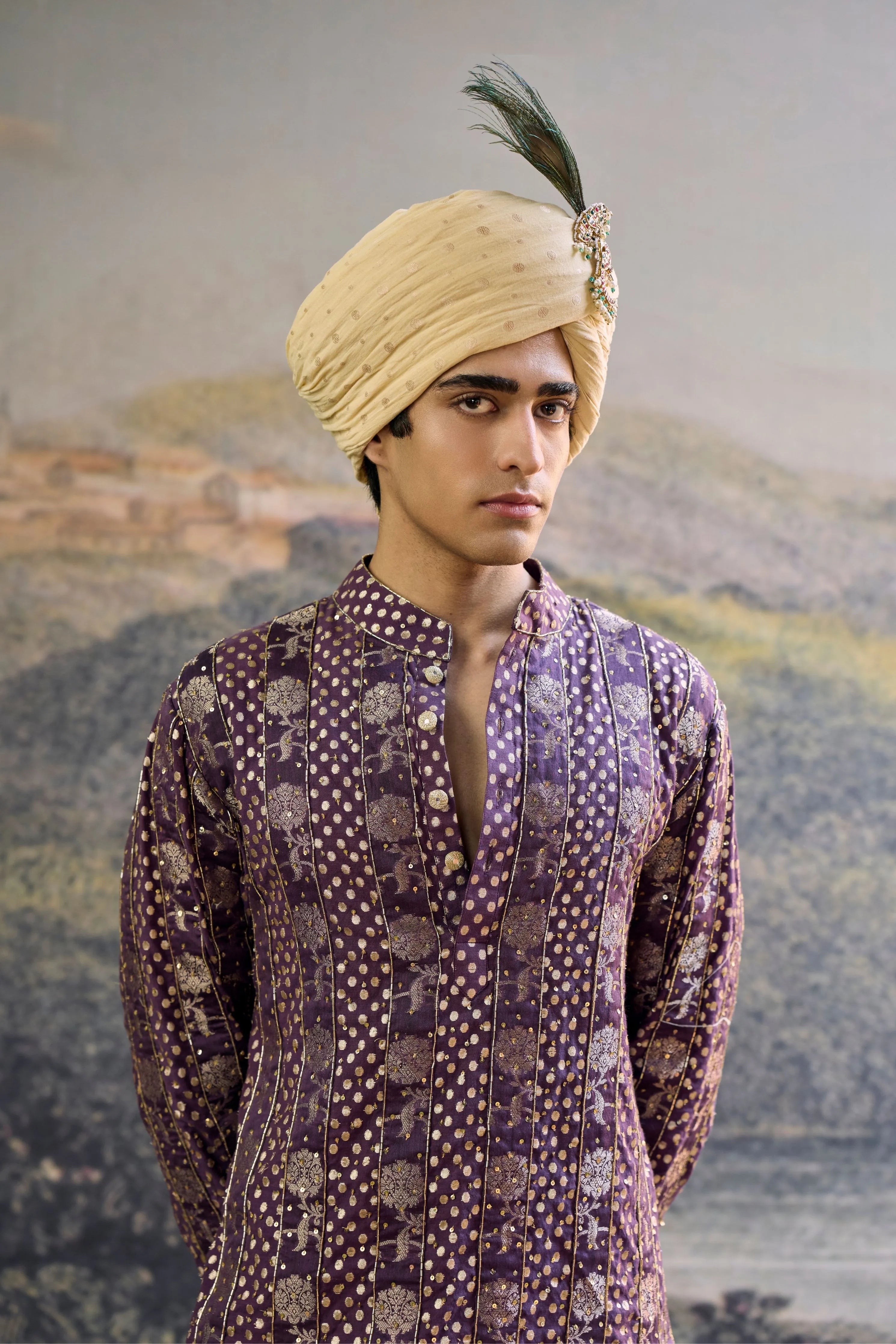 Baijanti Brocade Kurta Set