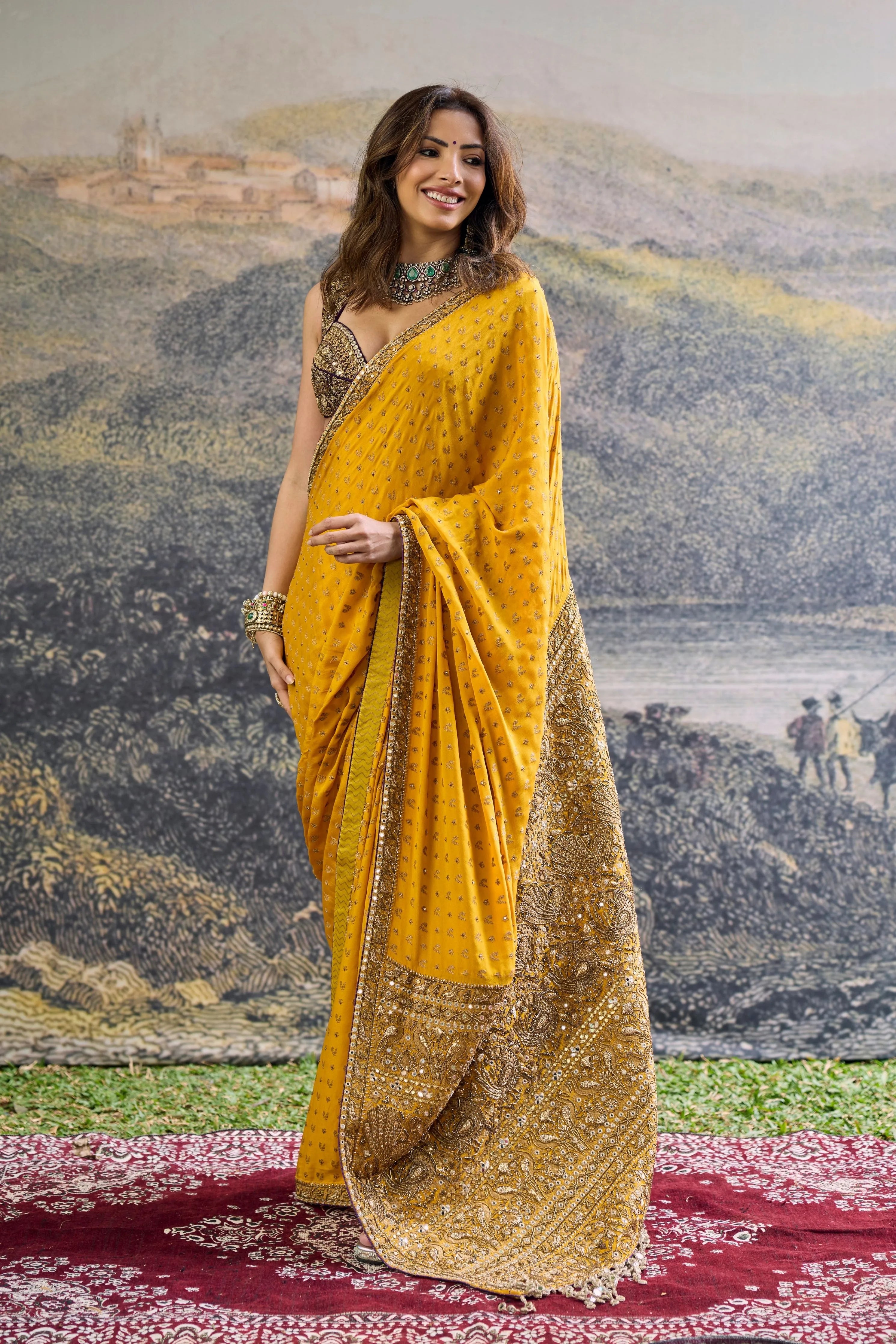 Pehr Crepe Saree Set