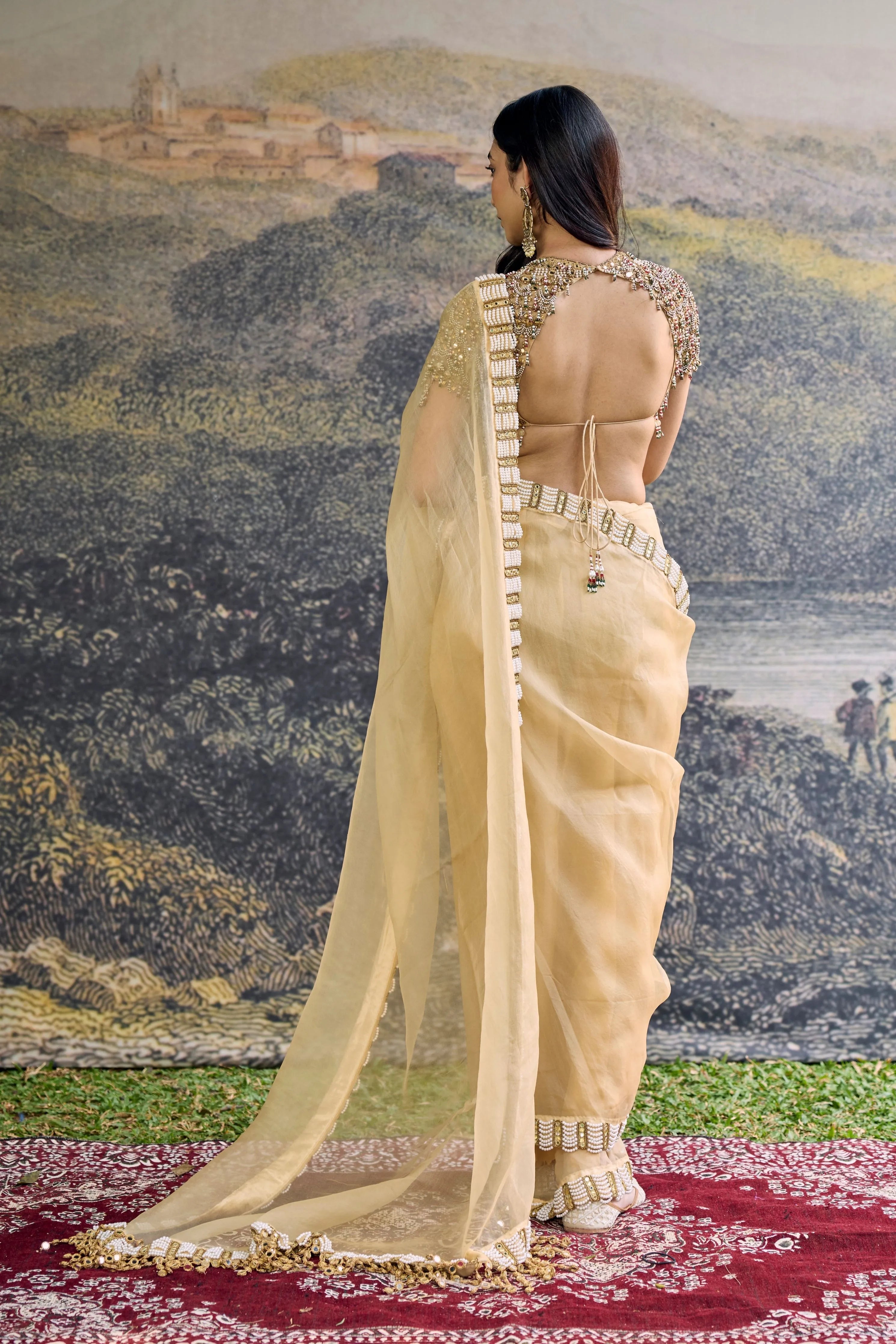 Kahani Jadau Organza Saree Set