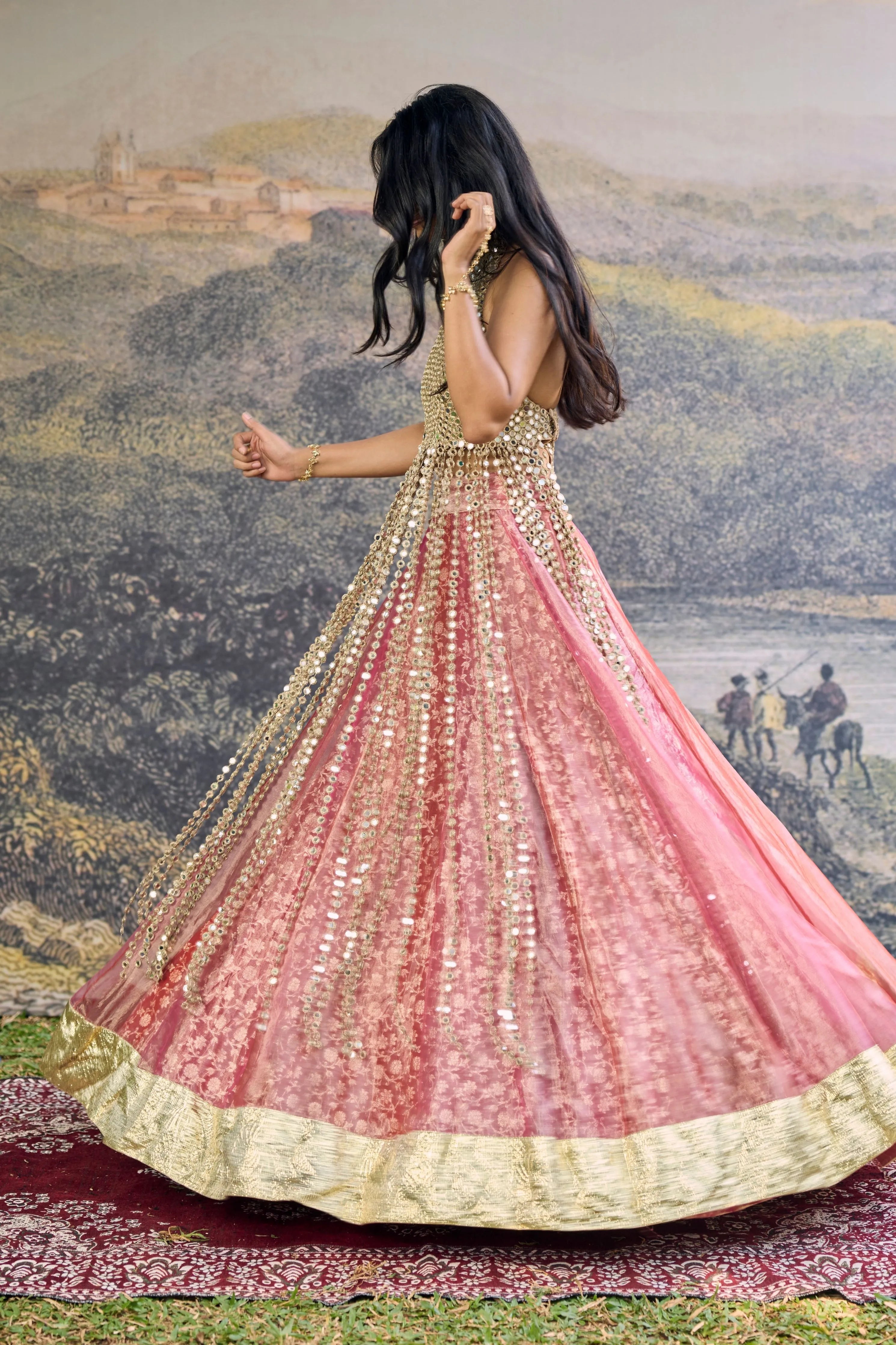 Gulbahar Mirror Lehenga Set
