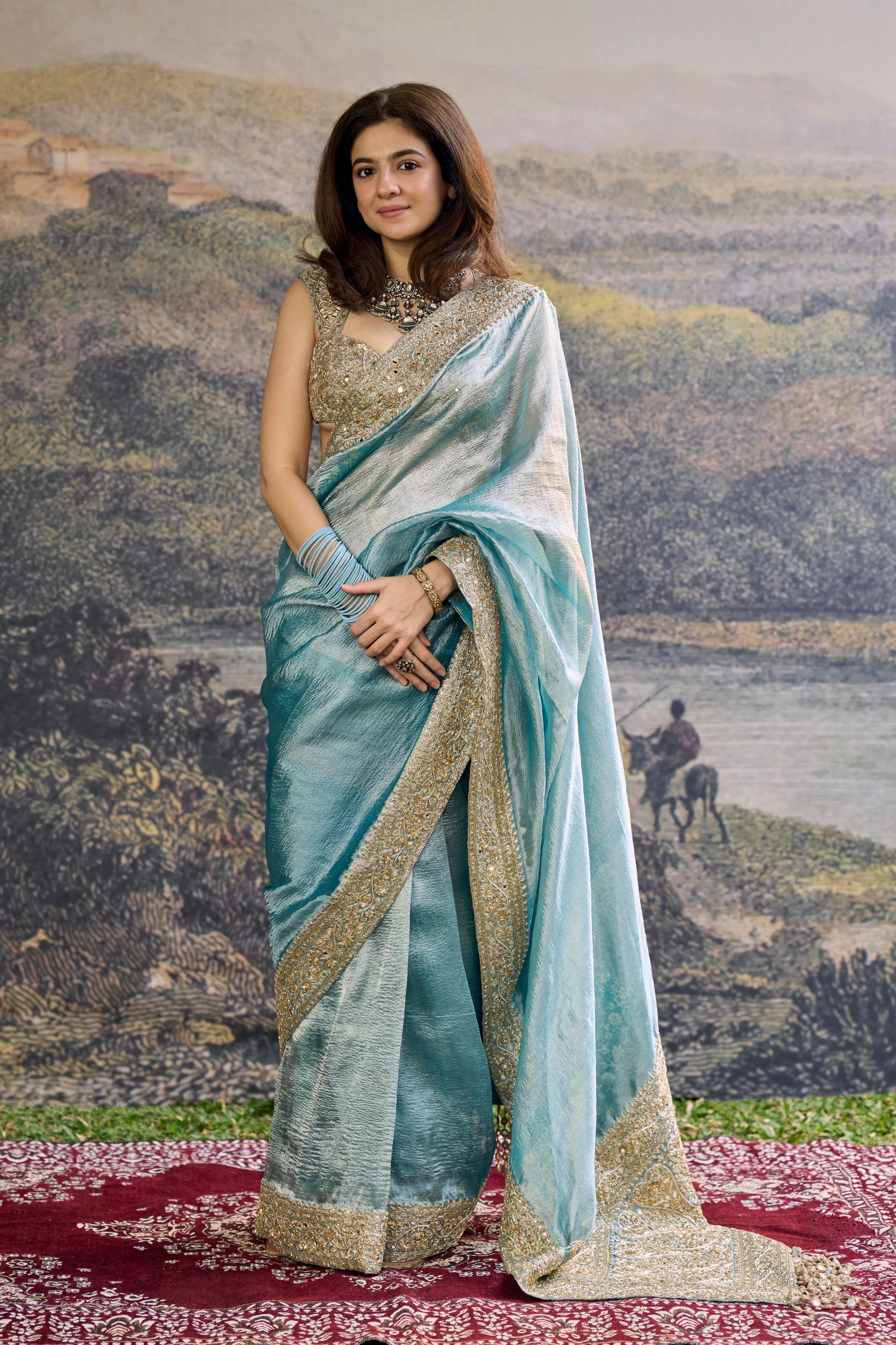 Shobhana Tissue Saree Set