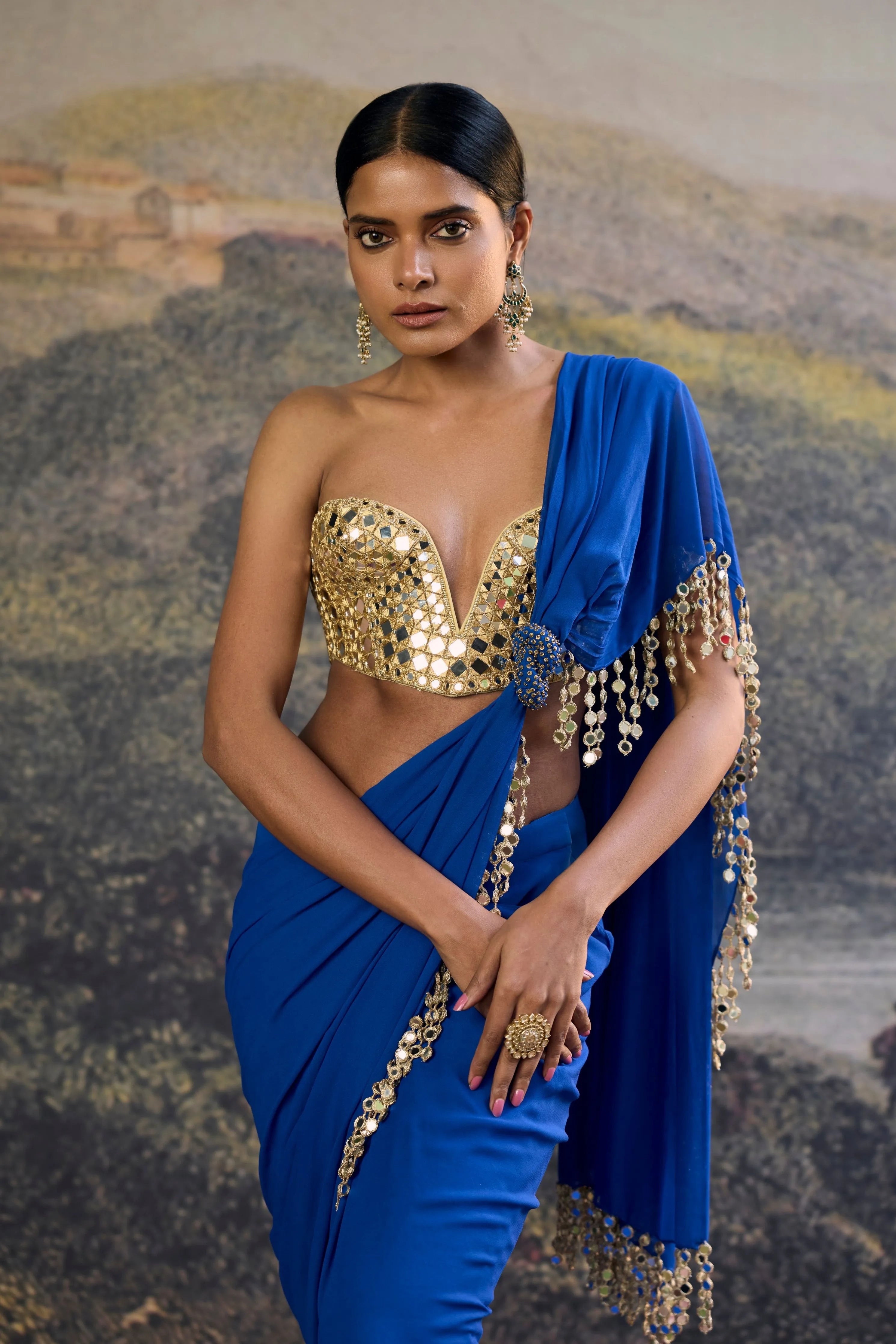 Neelanjana Mirror Saree Set