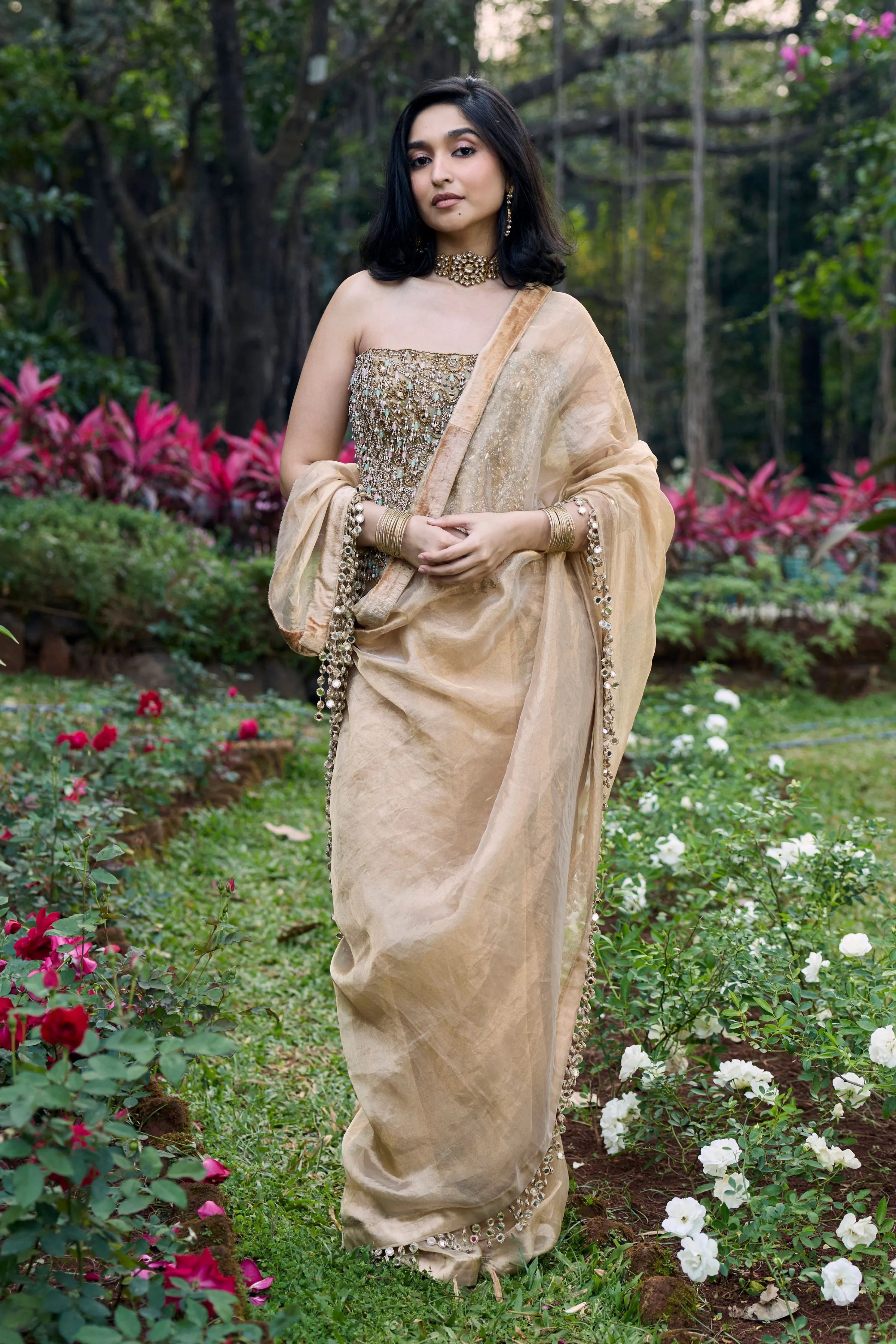 Sona Jhalaar Jadau Saree Set