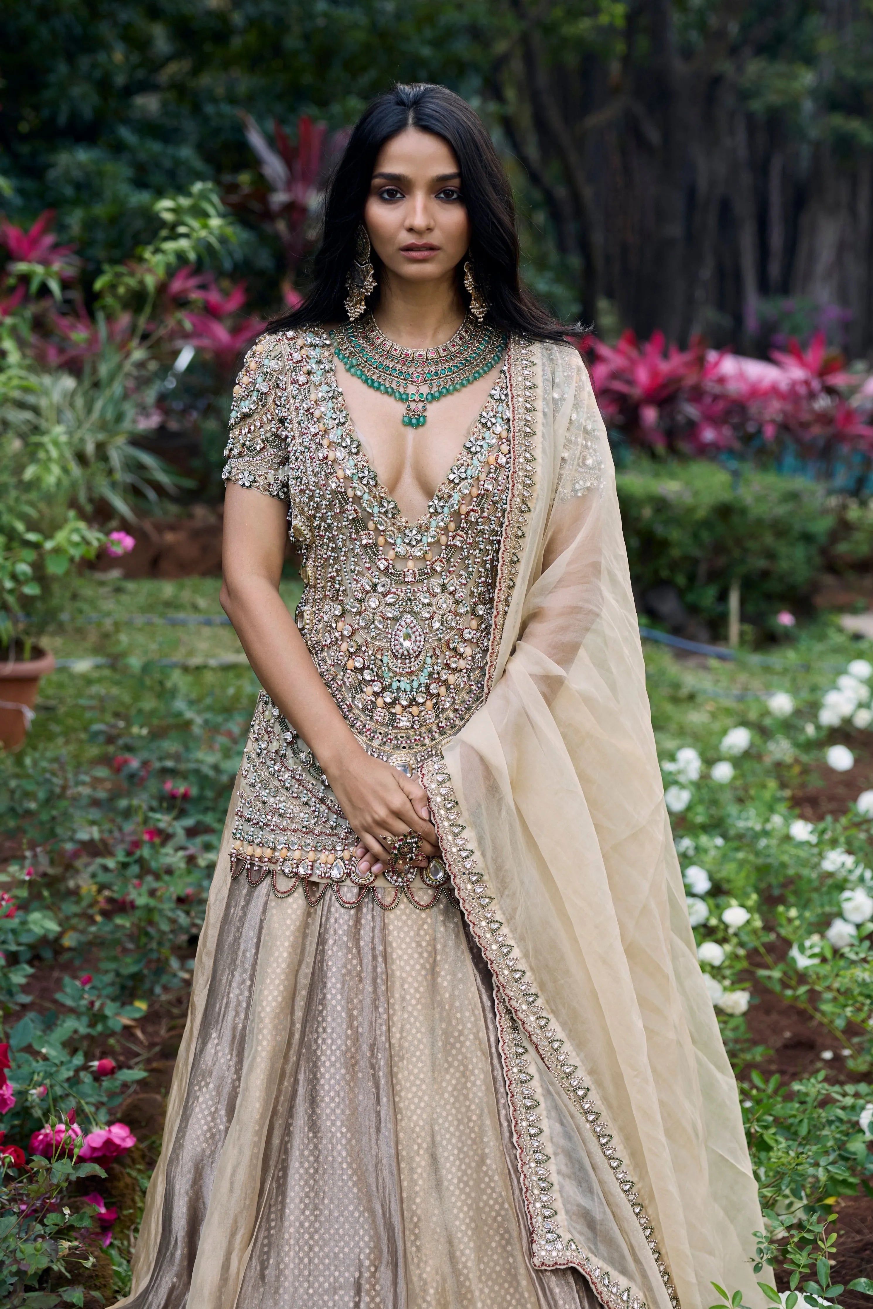 Noor-e-Zar Jadau Lehenga Set