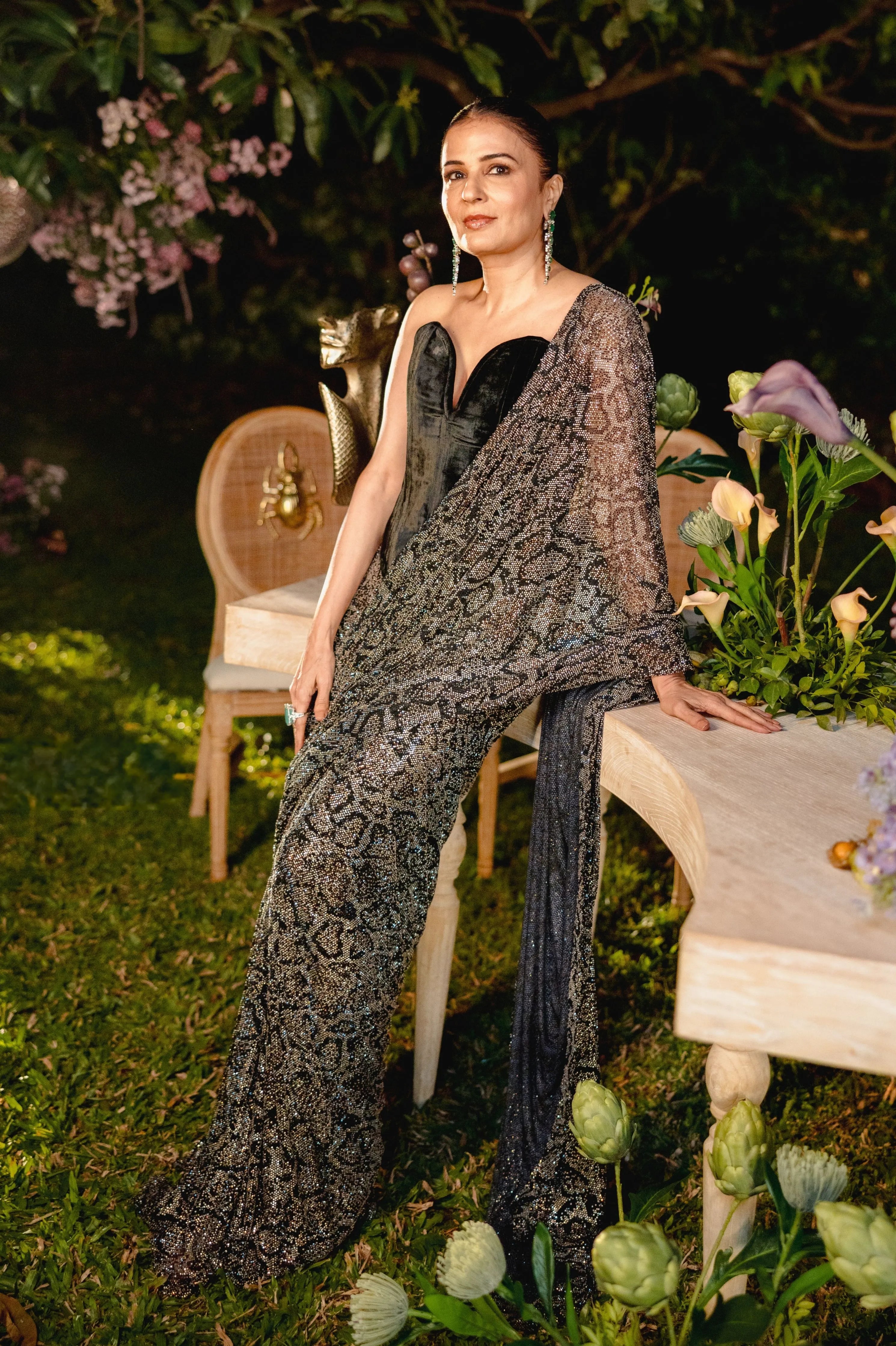 Midnight Frost Drape Set