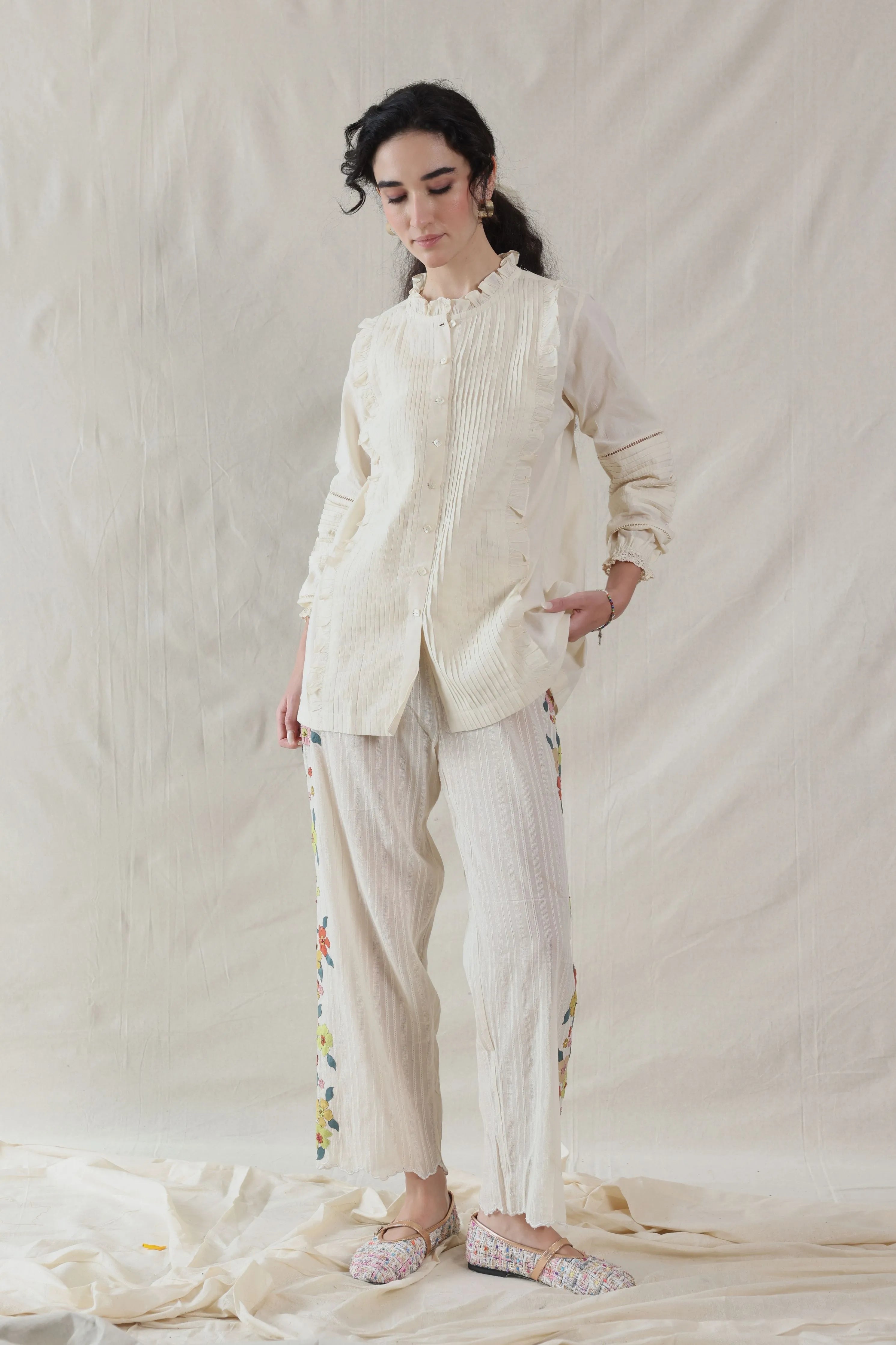 Hand Woven Cotton Silk Top