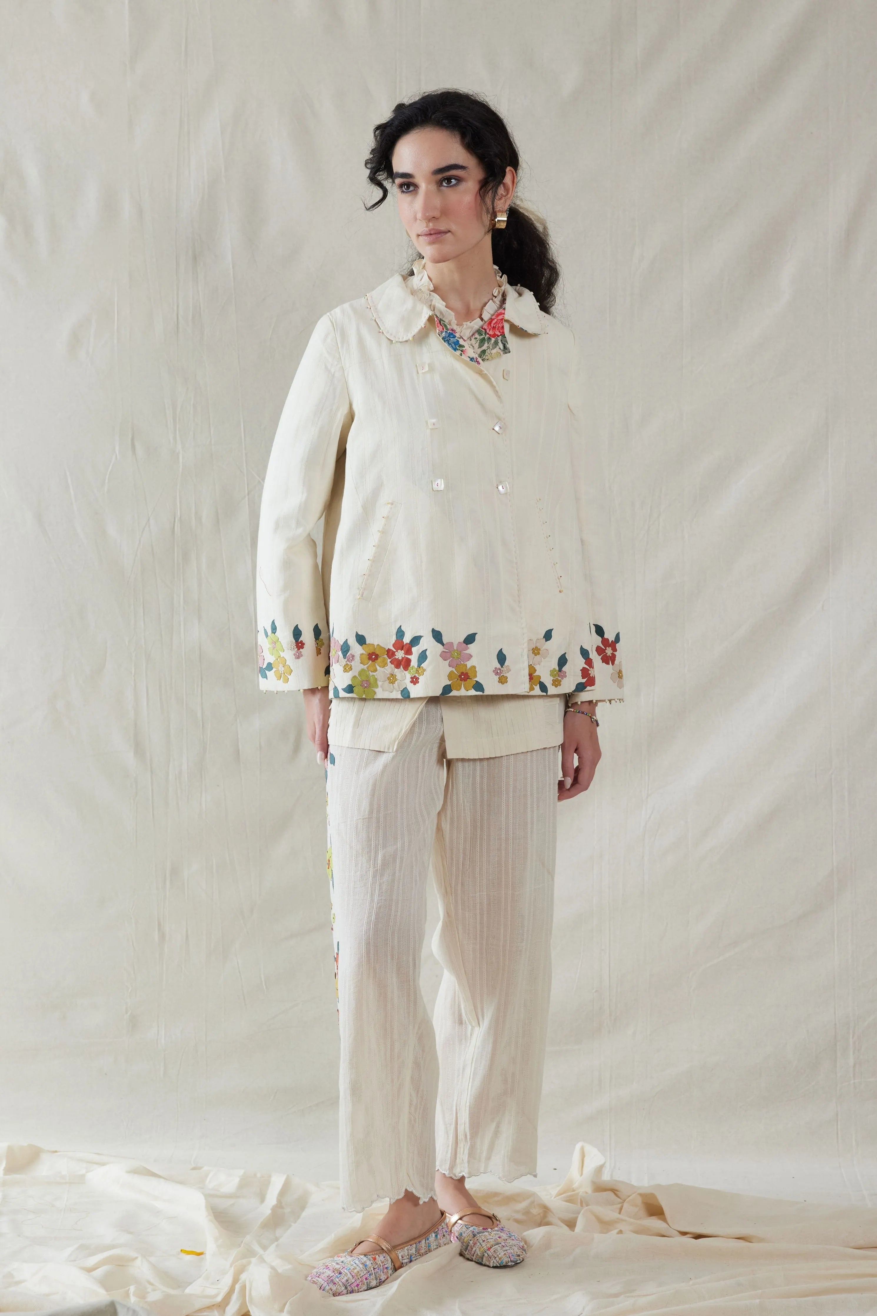 Hand Woven Cotton Silk Top