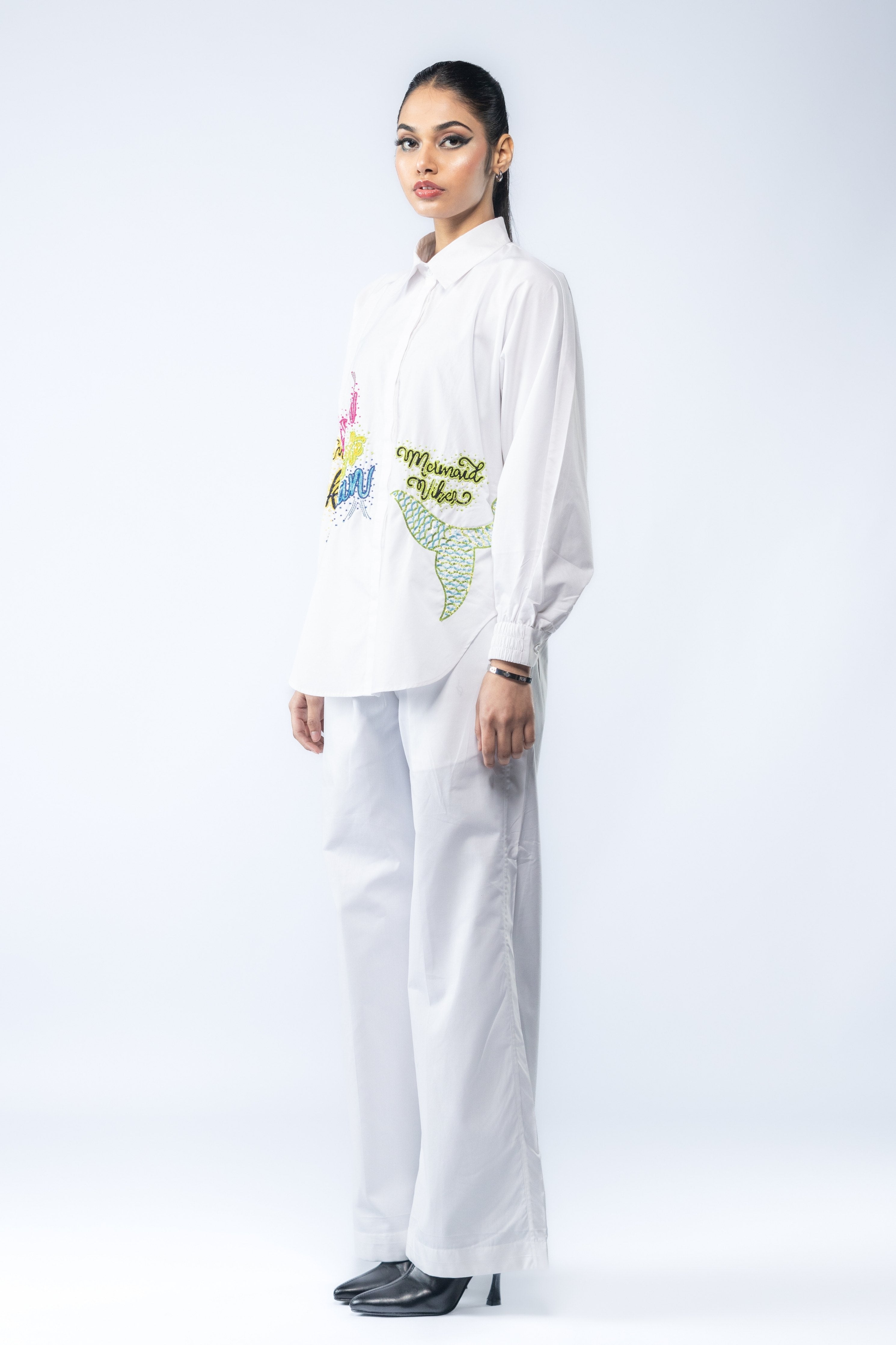 White Embroidered Shirt