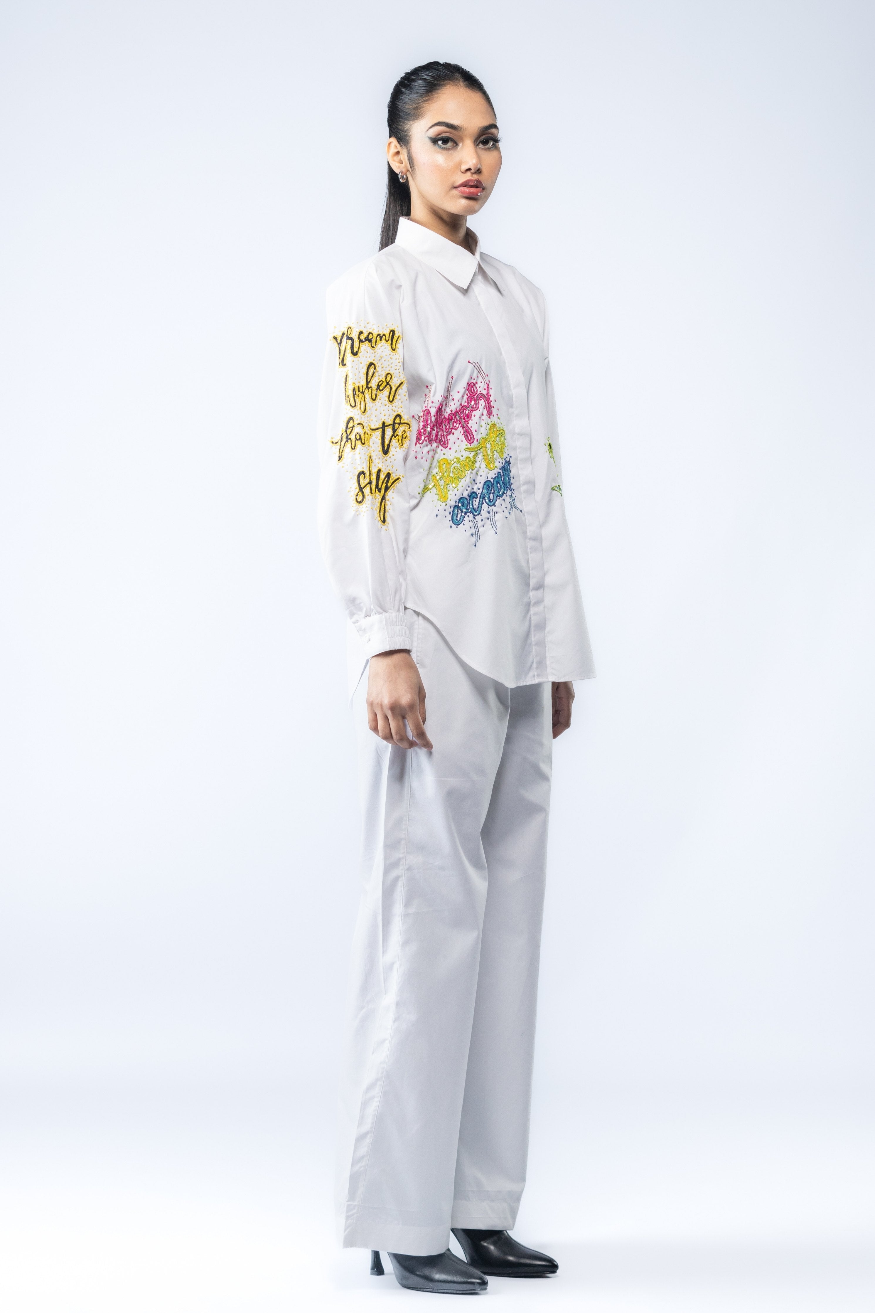 White Embroidered Shirt