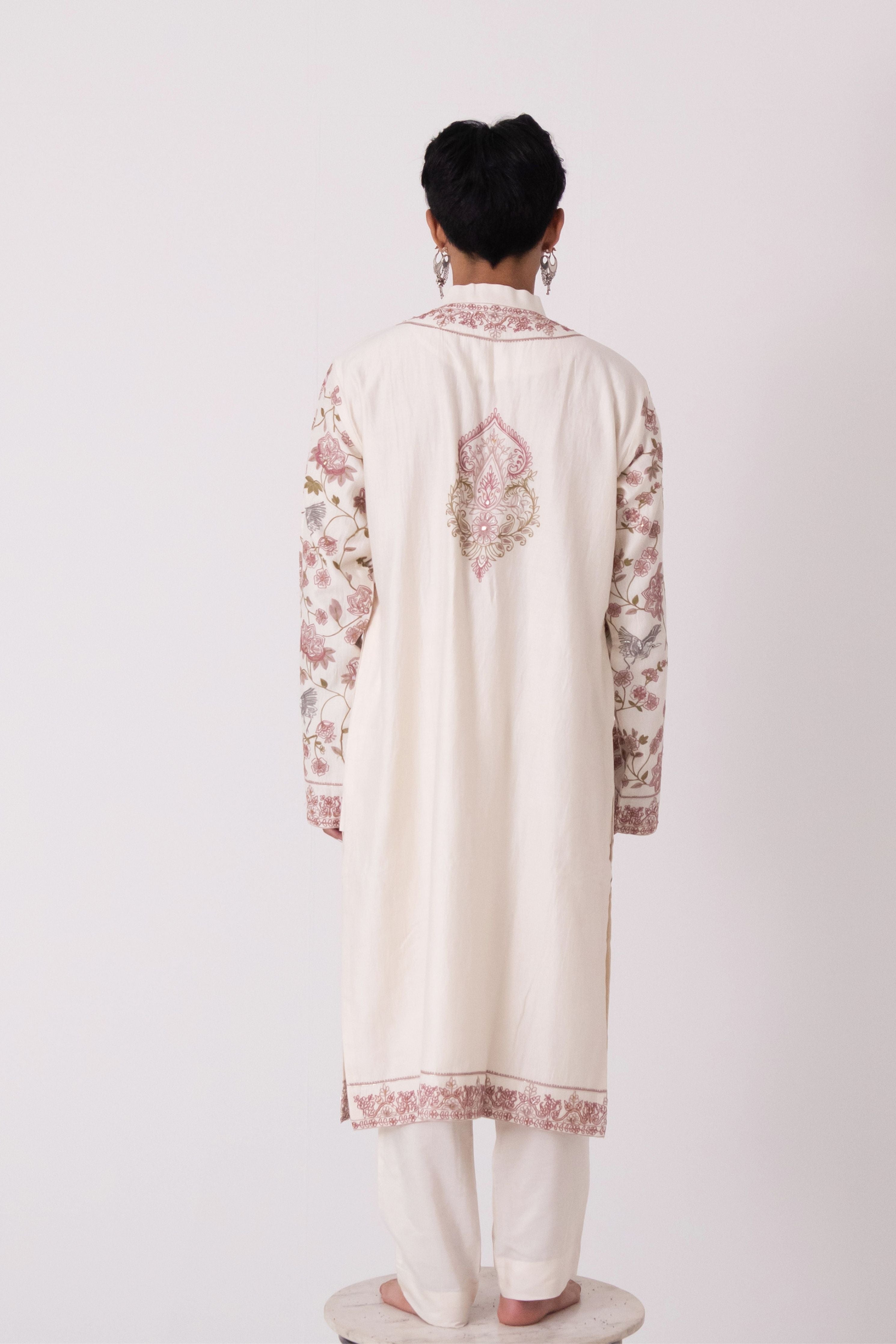 Ivory Flying Crane Kurta Set