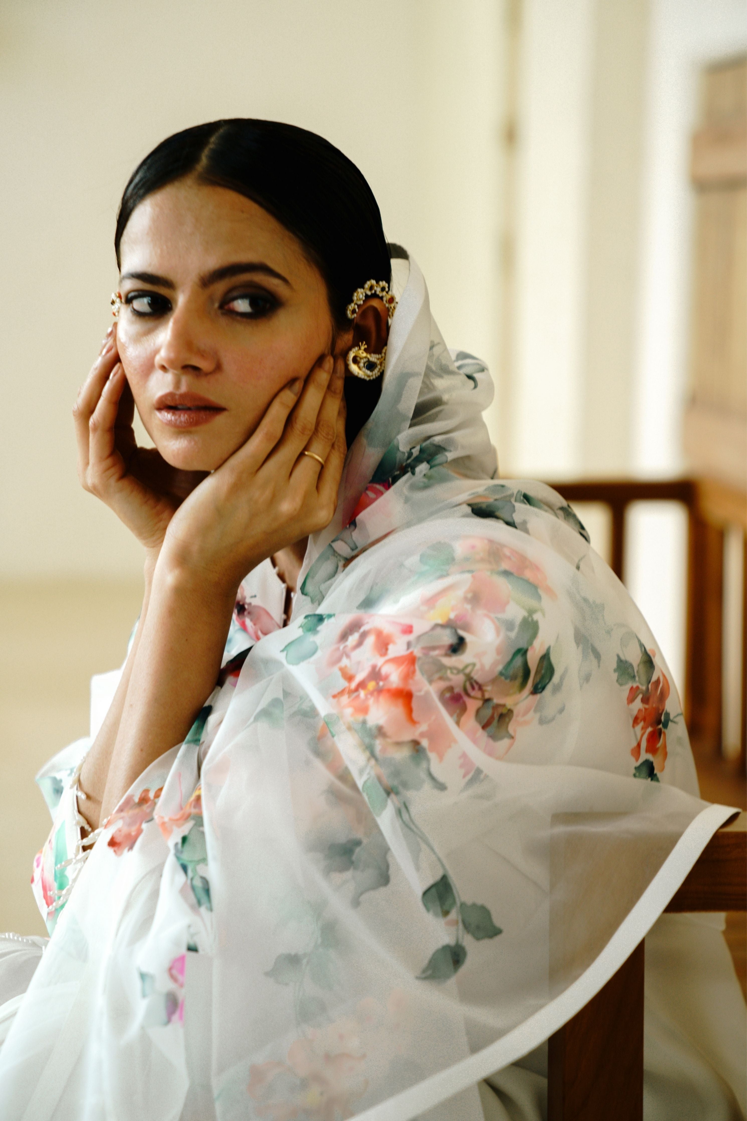 Spring Blossom Ivory Kurta Set