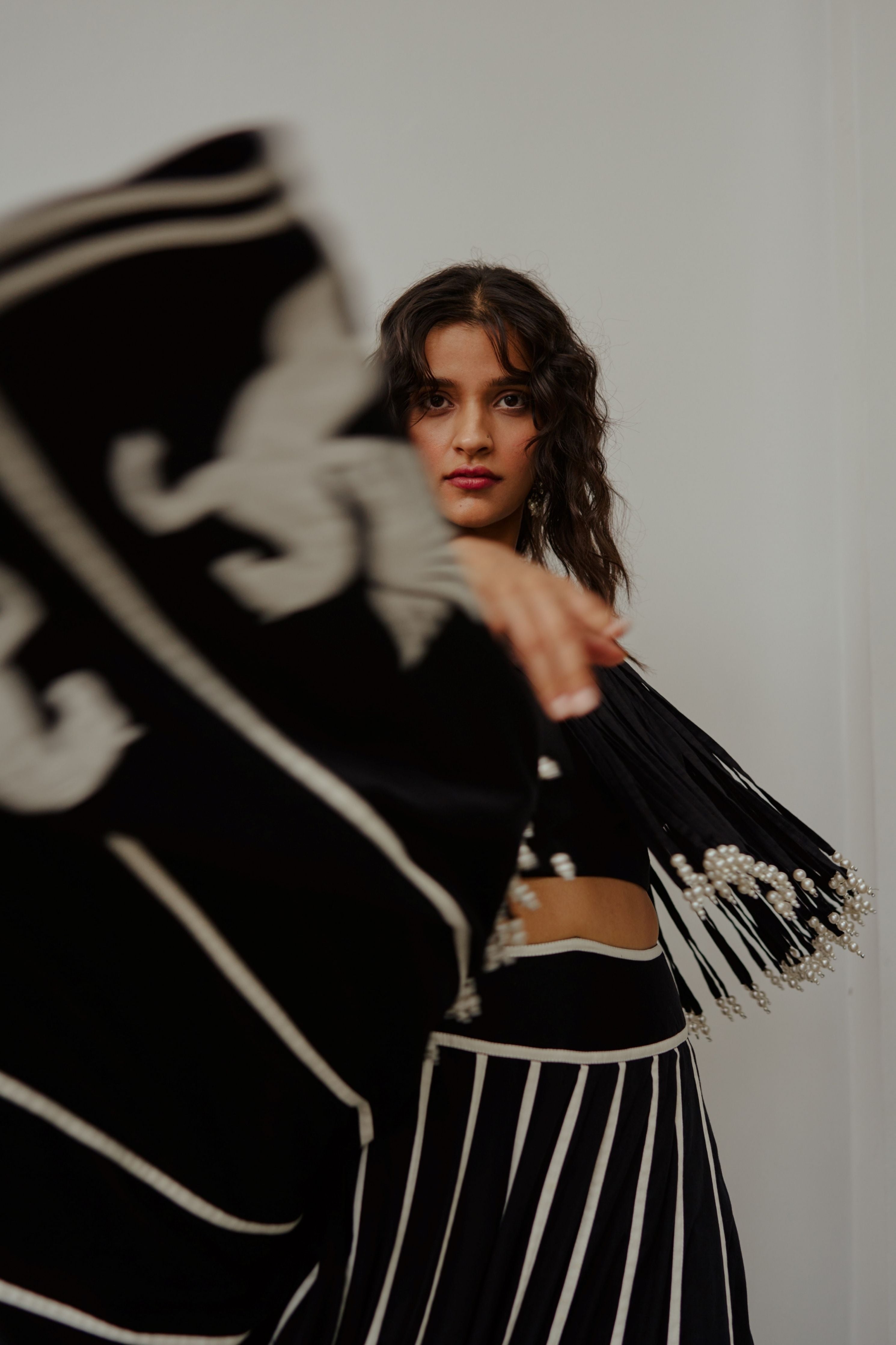 The Unicorn Story Black Lehenga Set