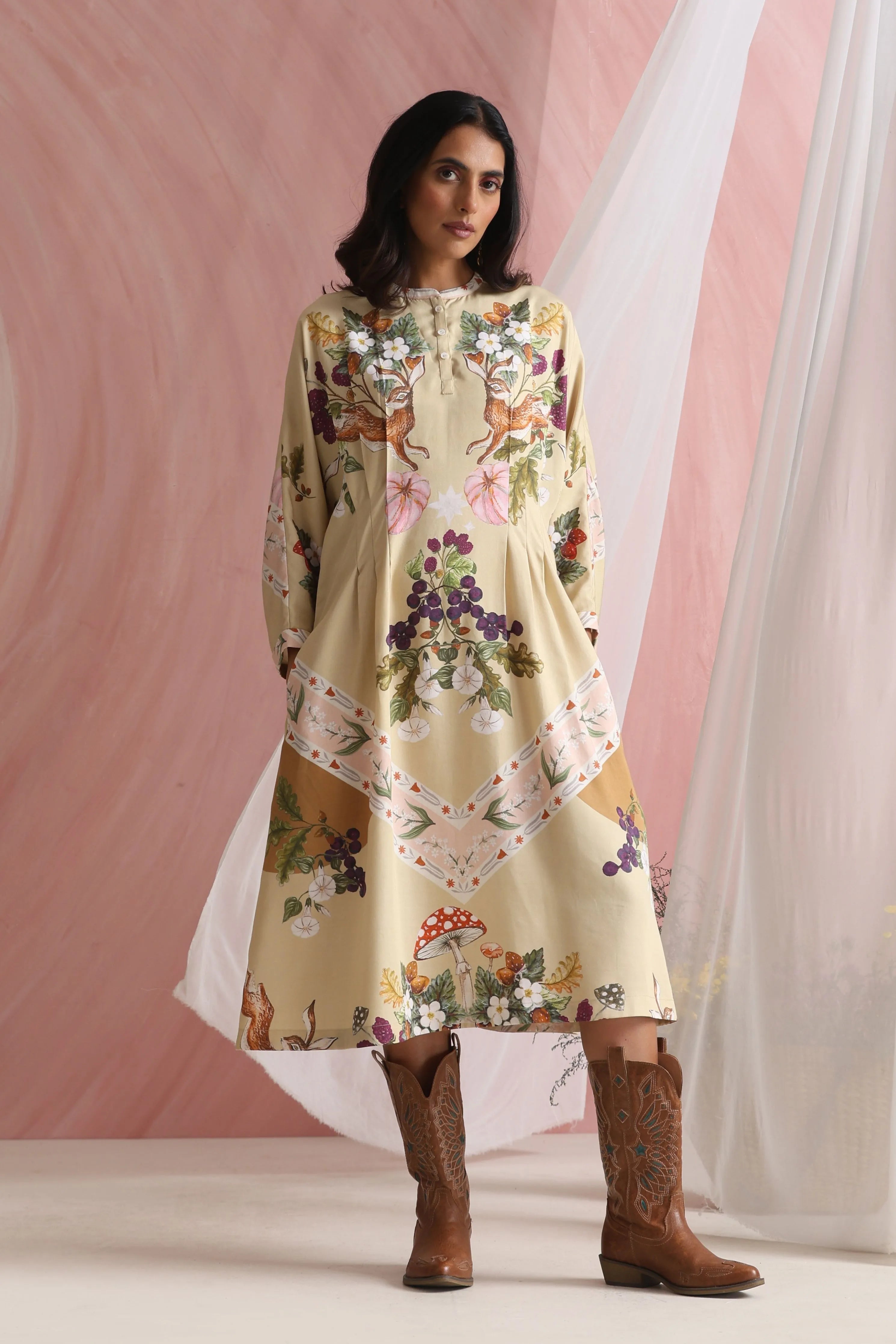Twilight Pleat Dress