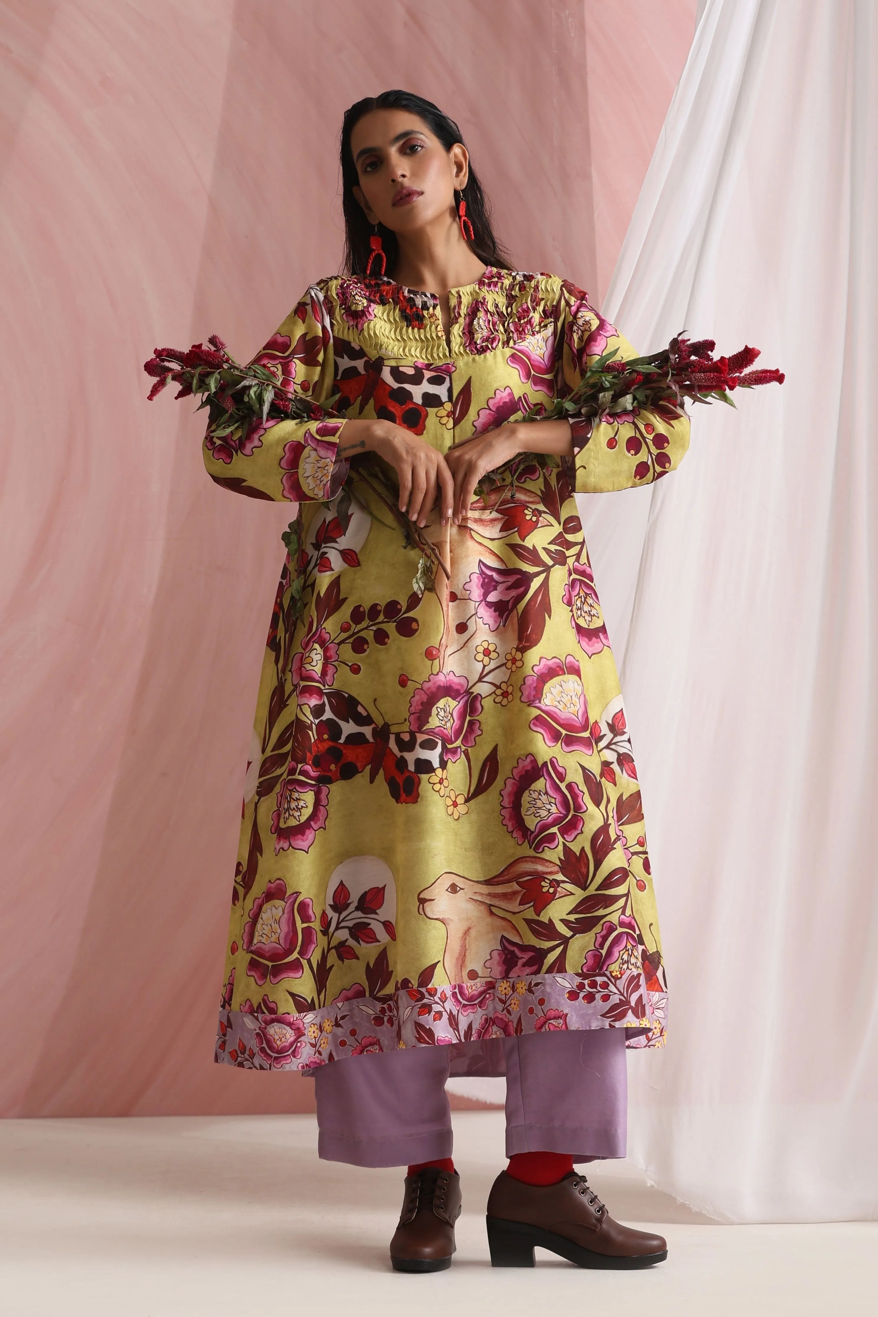 Cinder Chanderi Tunic Set