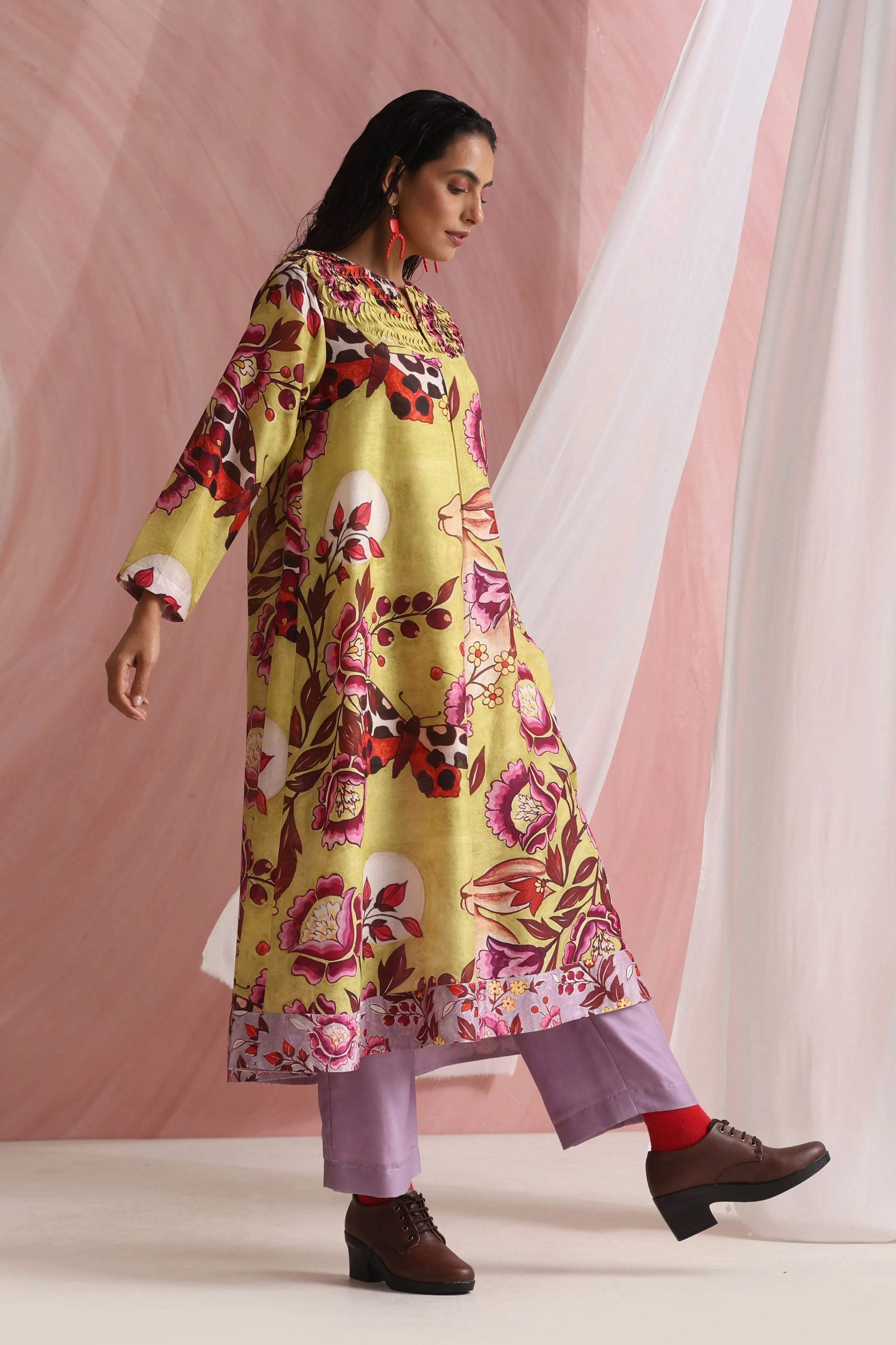 Cinder Chanderi Tunic Set