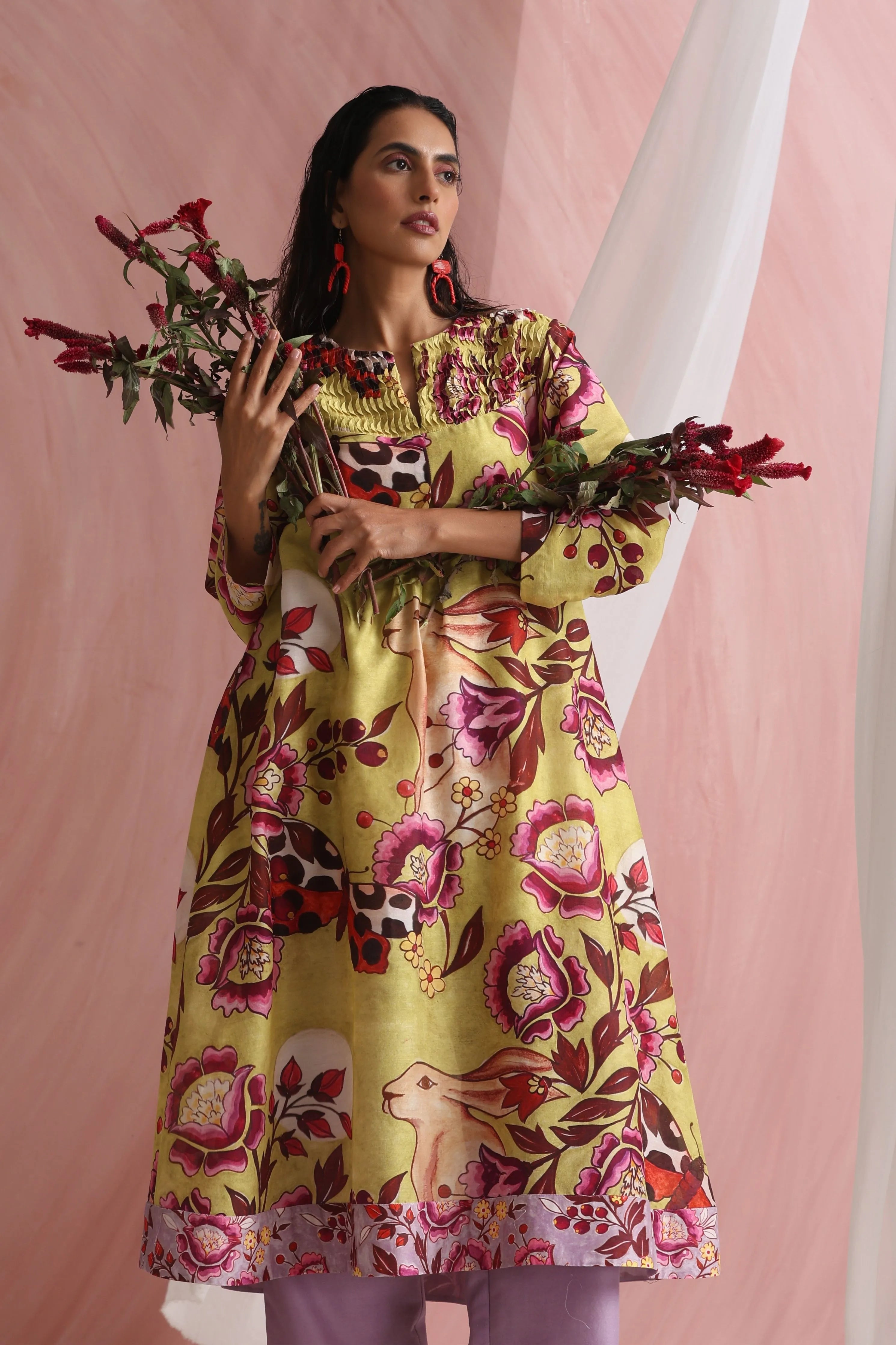 Cinder Chanderi Tunic Set