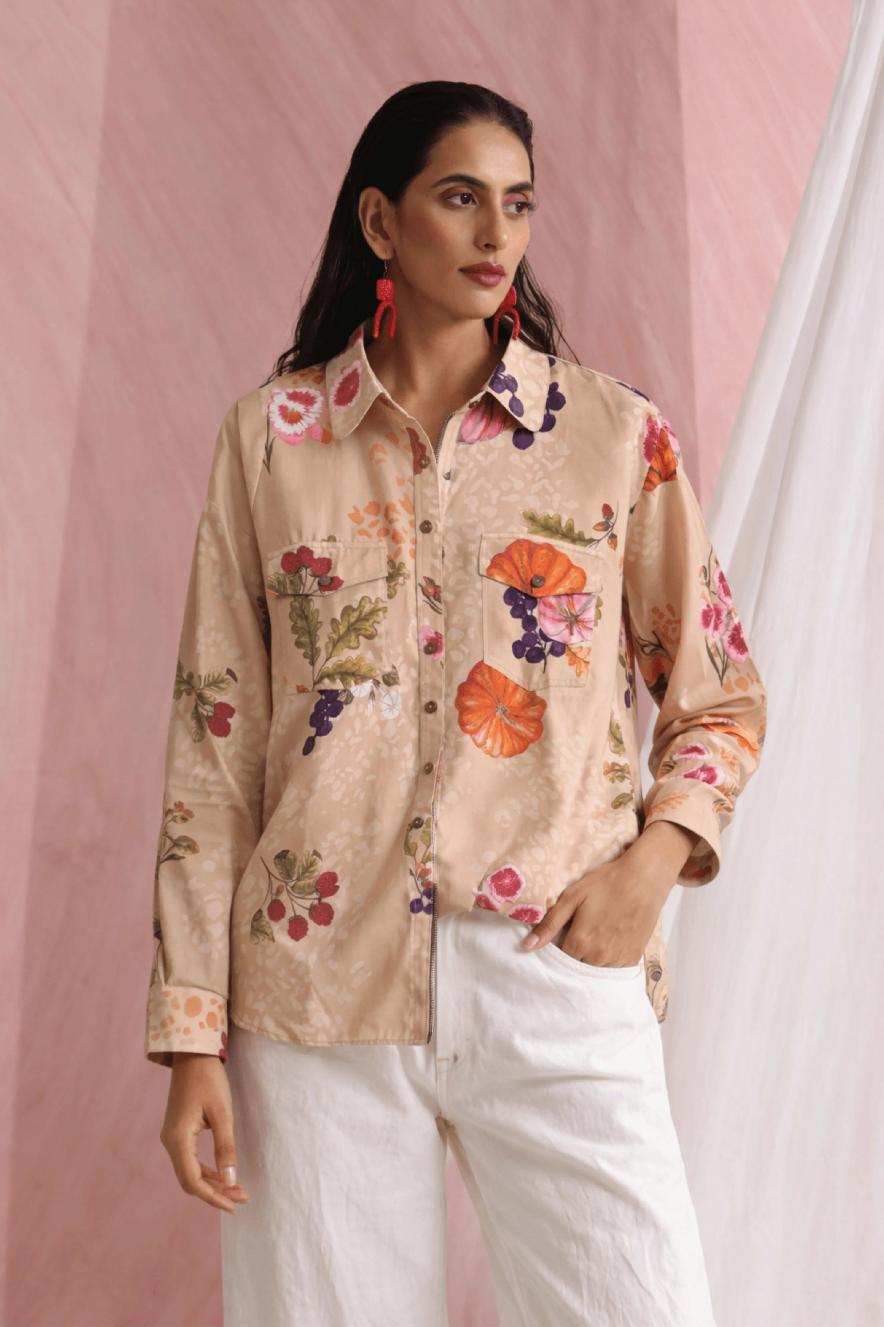 Beige Berry Shirt
