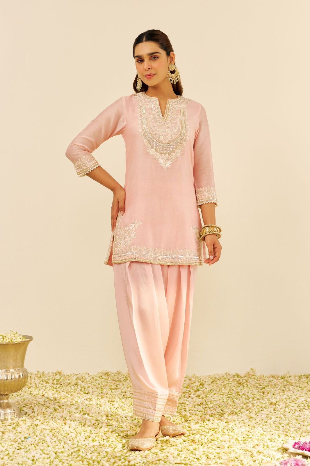 Sara Short Pink Kurta Set