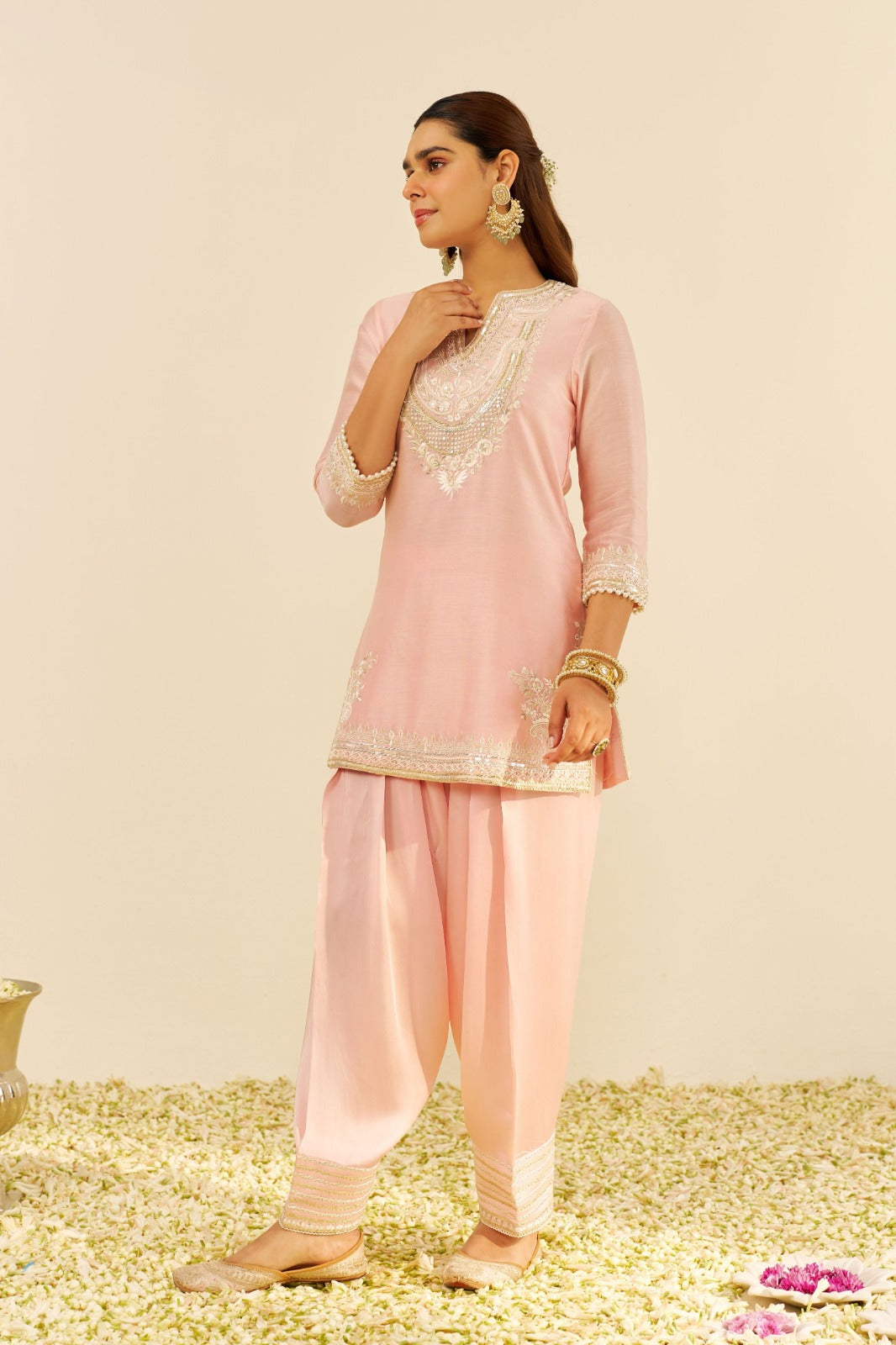Sara Short Pink Kurta Set
