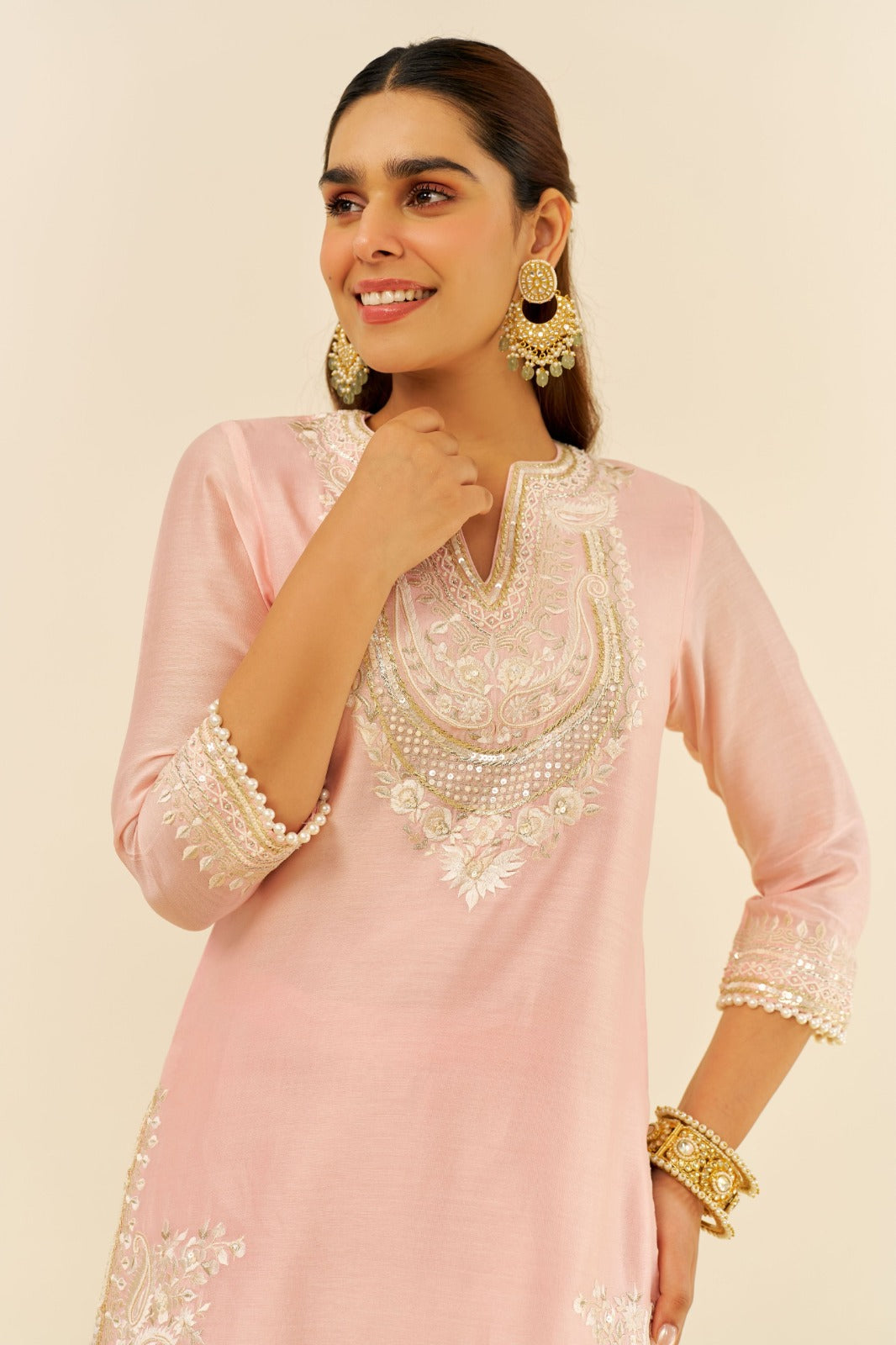 Sara Short Pink Kurta Set