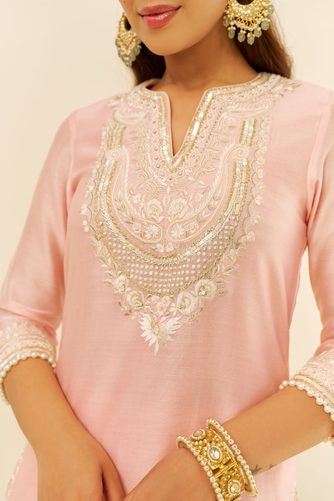 Sara Short Pink Kurta Set