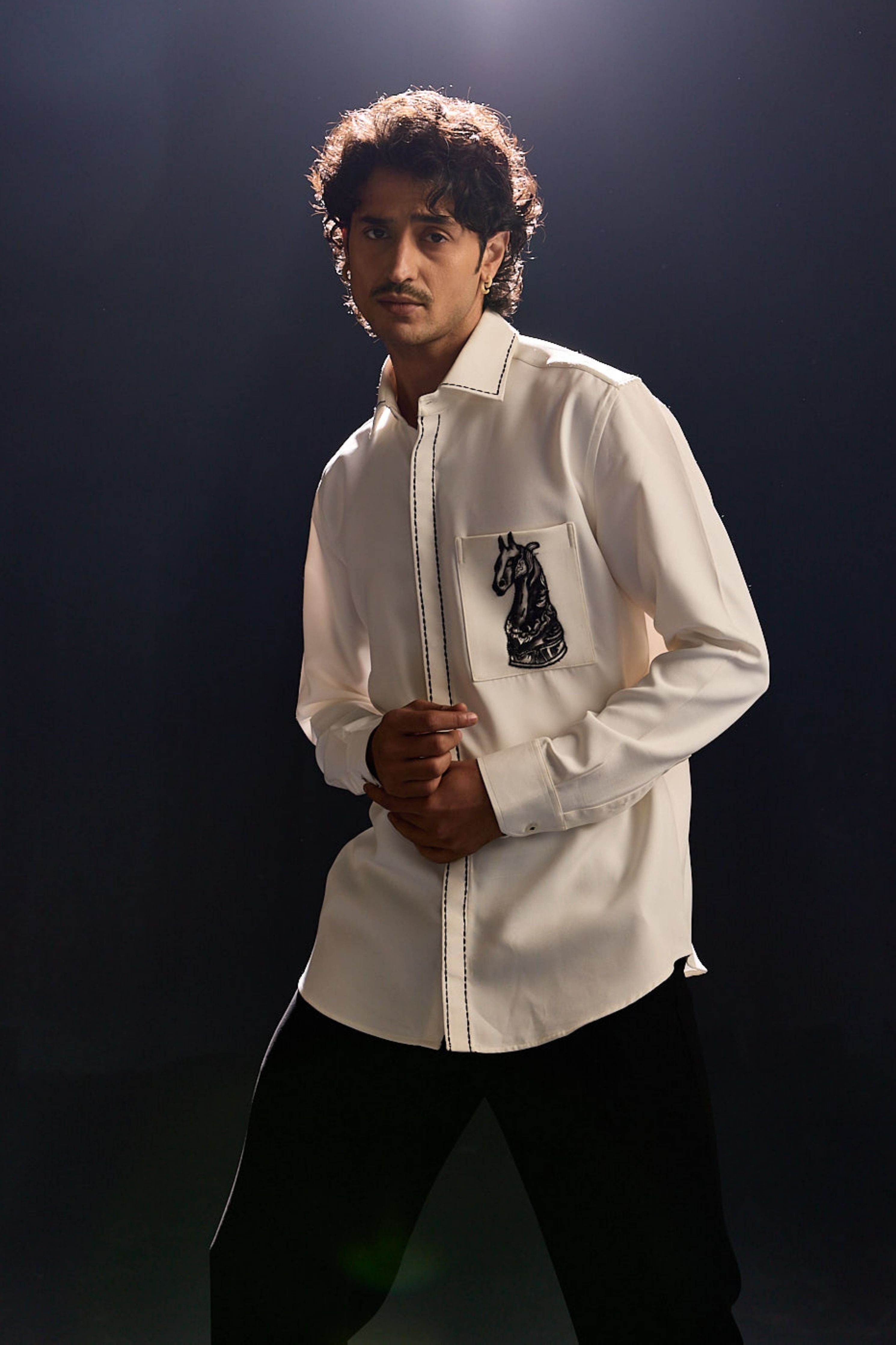 White Hand Painted Zebra Shirt